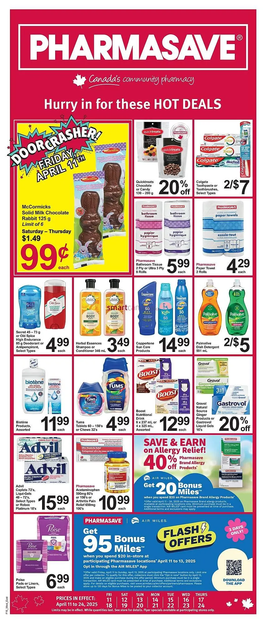 Pharmasave flyer from April 11 to April 17 2025 - flyer page 1