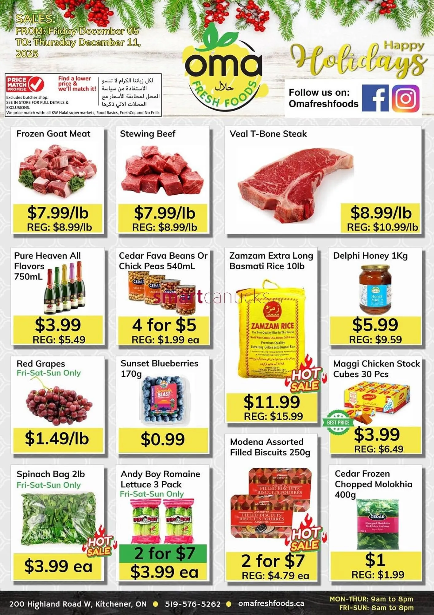 Oma Fresh Foods flyer from December 5 to December 11 2025 - flyer page 1