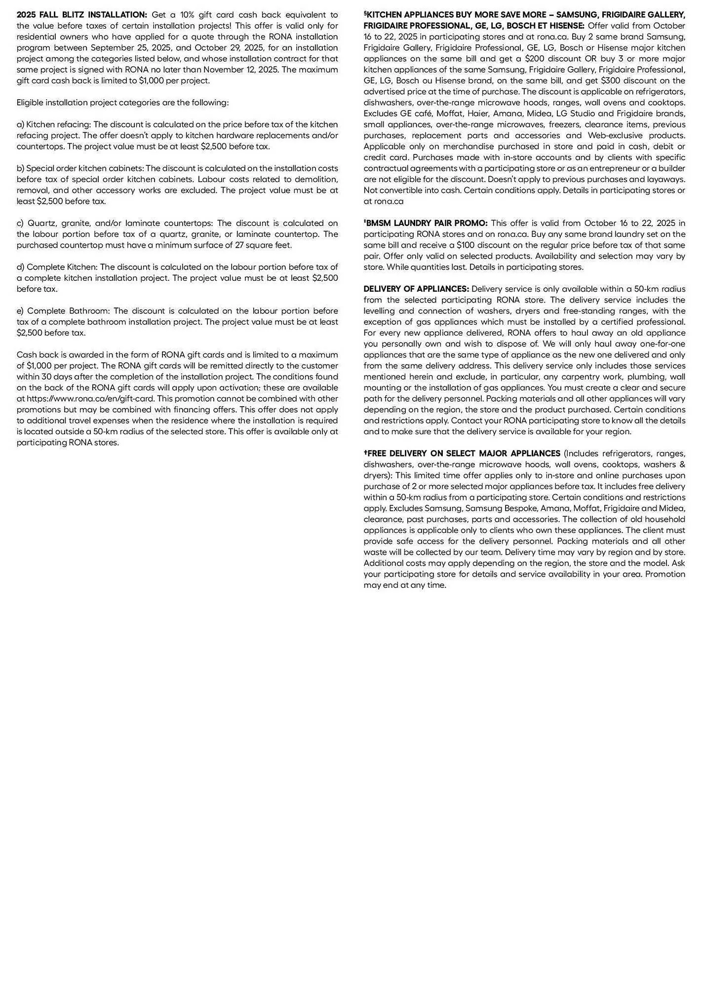 RONA flyer from October 16 to November 6 2025 - flyer page 22