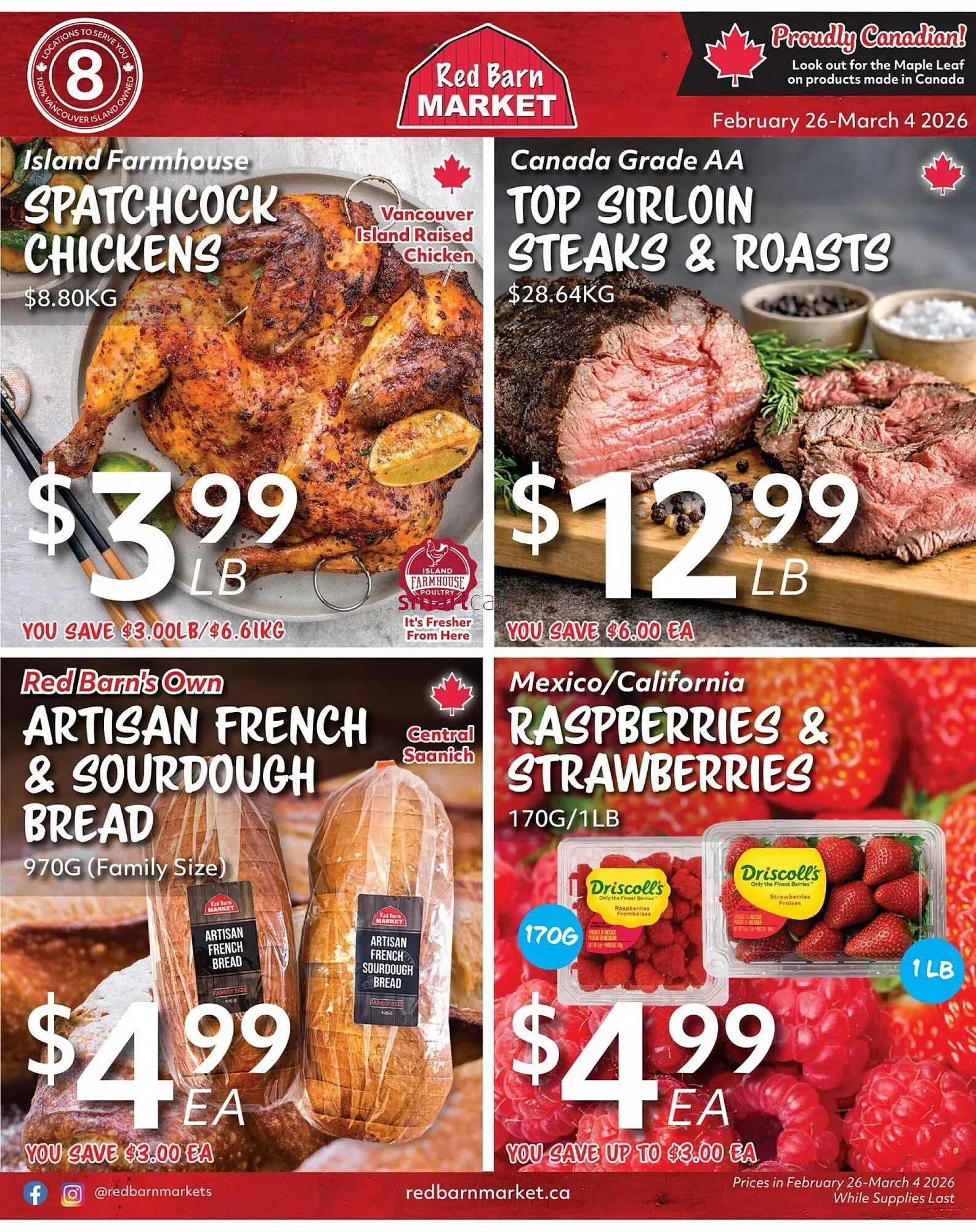 Red Barn Market flyer from February 26 to March 4 2026 - flyer page 1