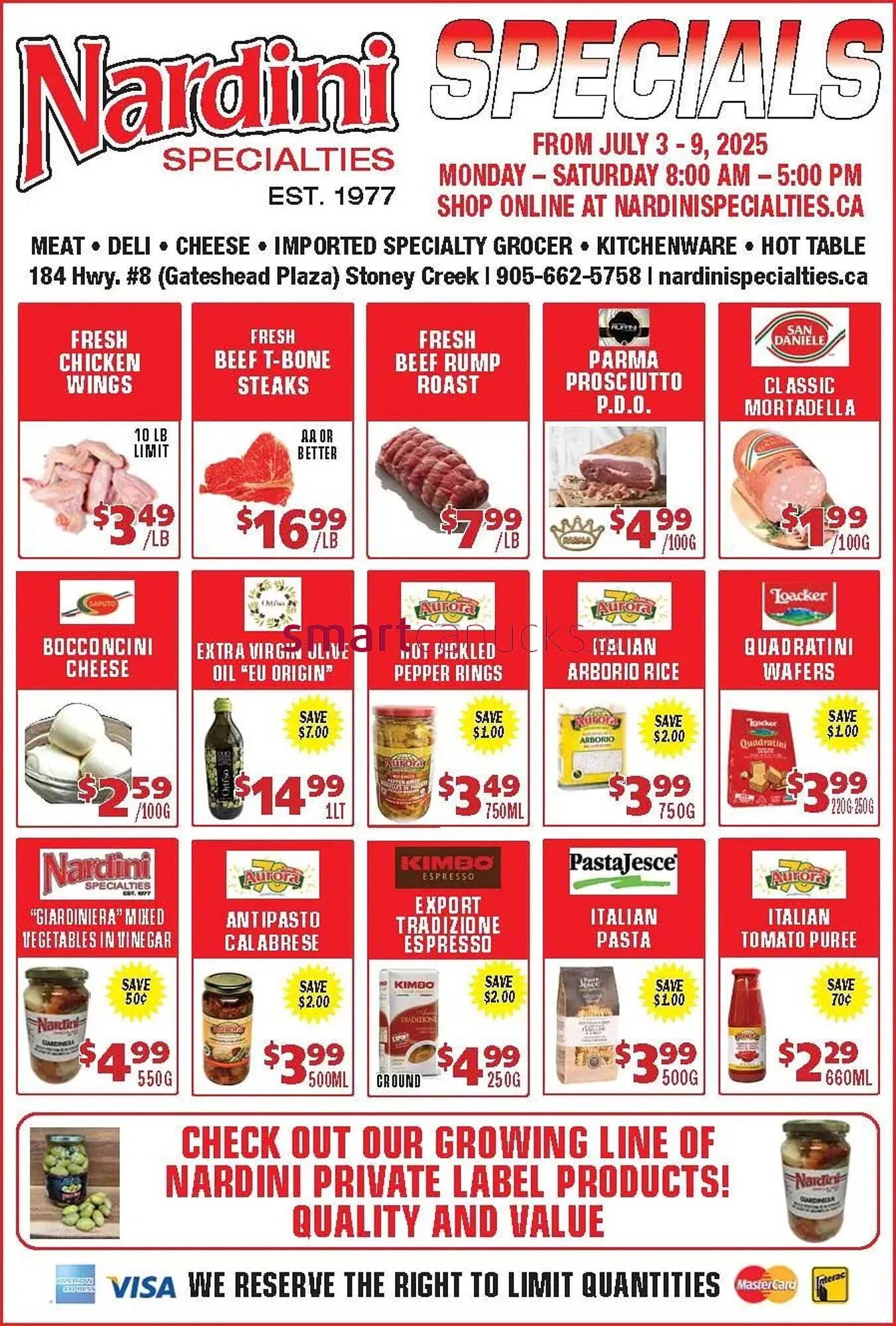 Nardini Specialties flyer from July 3 to July 9 2025 - flyer page 1