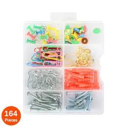 Household Repair and Hanging Assortment Set Kit 164 Pcs/Pack - LIVINGbasics®