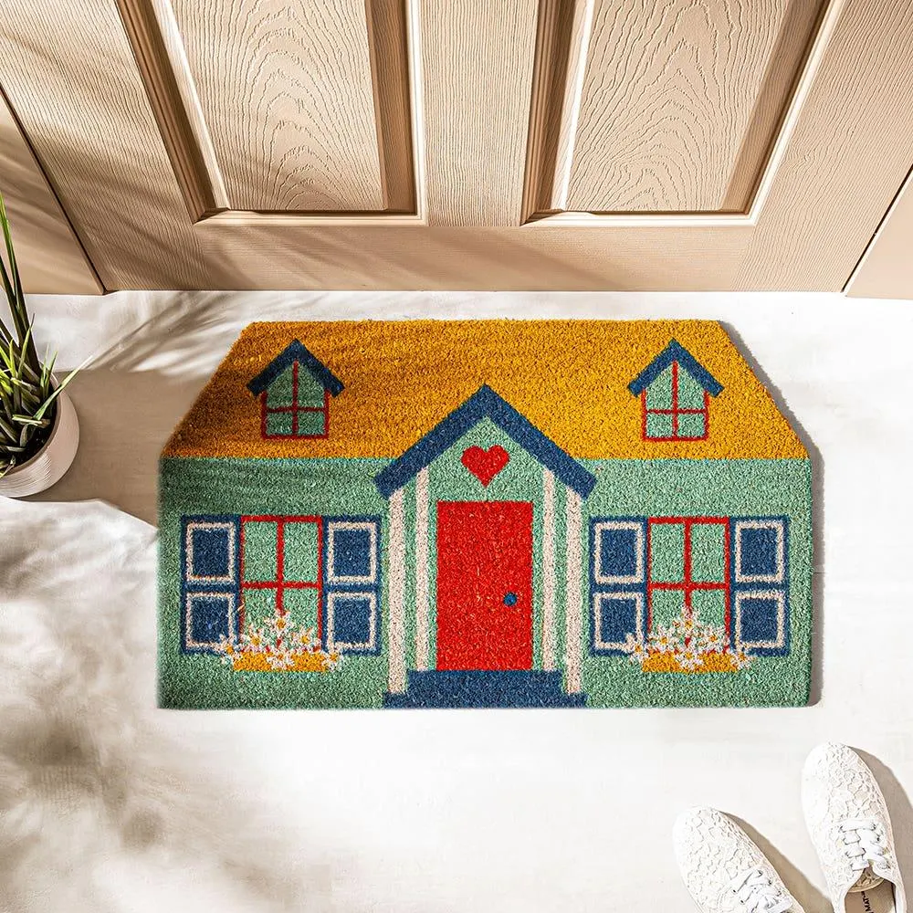 KSP Summer Coir 'House' Coir Doormat 45 x 75cm (Multi Colour)