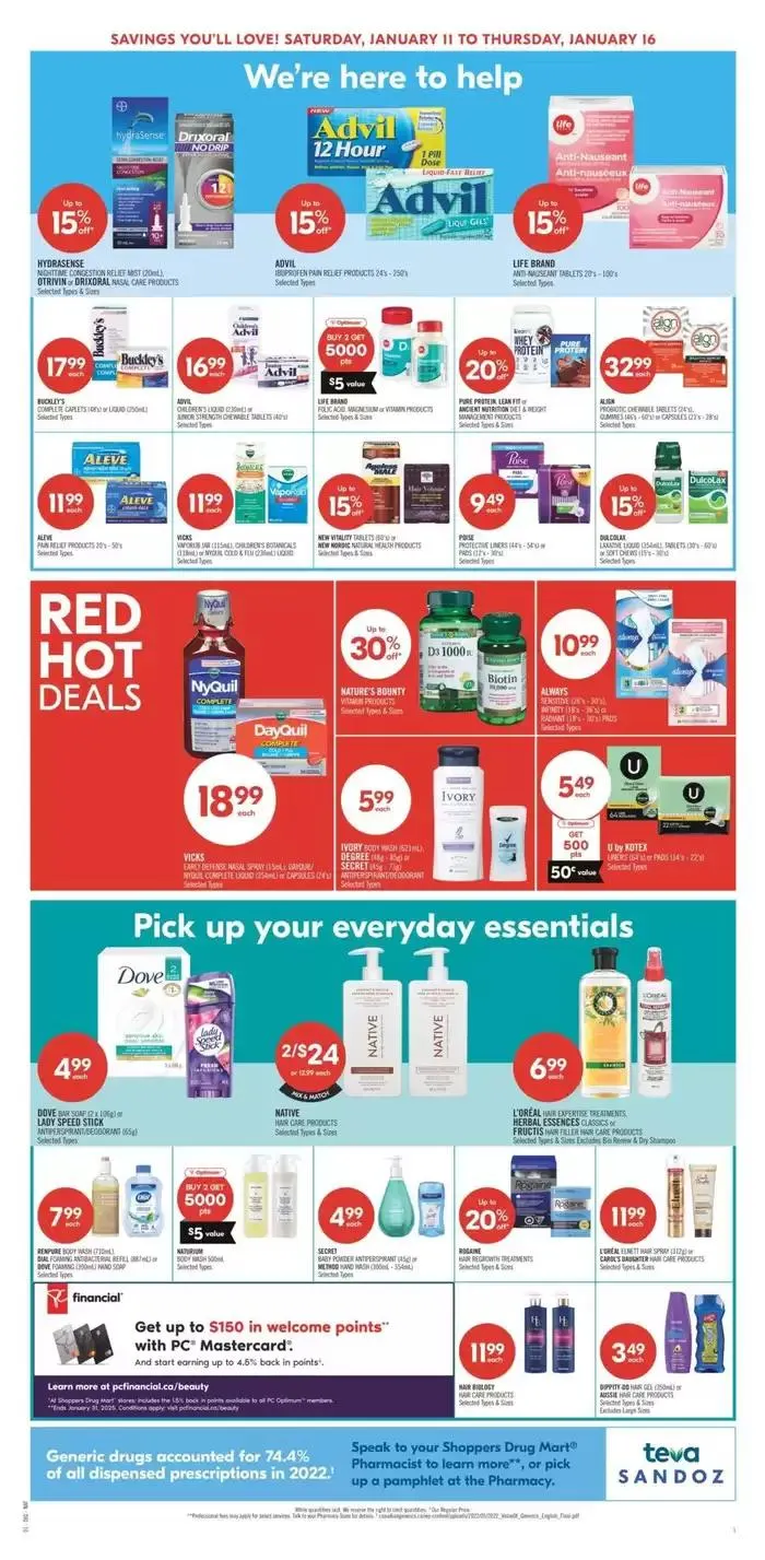 Shoppers Drug Mart Weekly ad from January 11 to January 16 2025 - flyer page 19