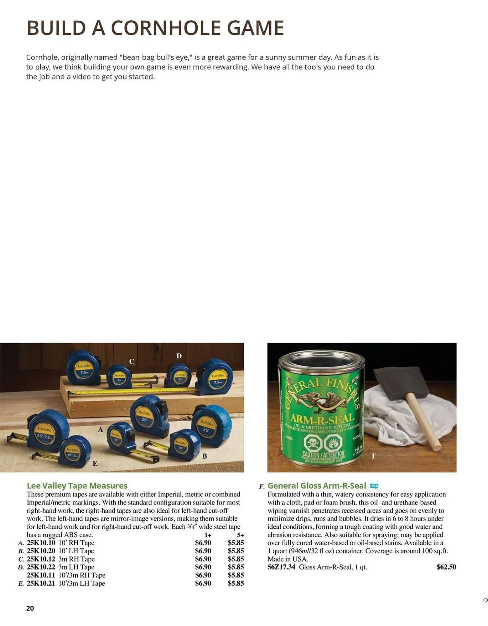 Lee Valley Tools flyer from July 8 to August 31 2025 - flyer page 20