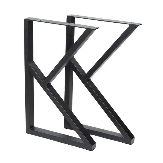 Ensemble de 2 pattes noires pour bureau