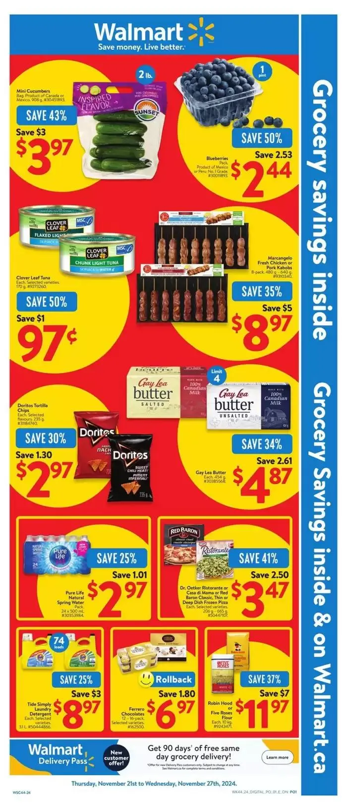 Walmart flyer from November 21 to November 27 2024 - flyer page 1