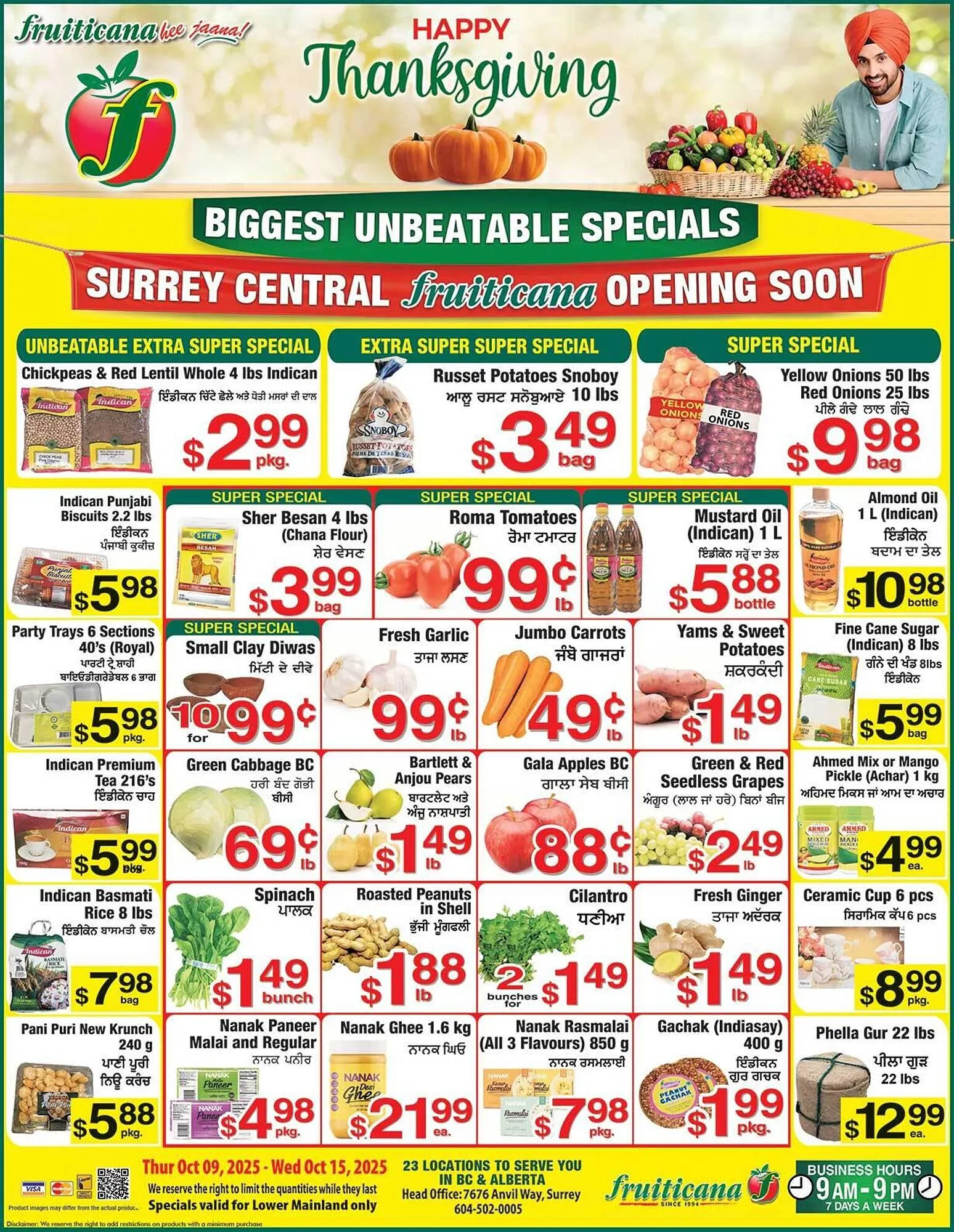 Fruiticana flyer from October 9 to October 15 2025 - flyer page 1