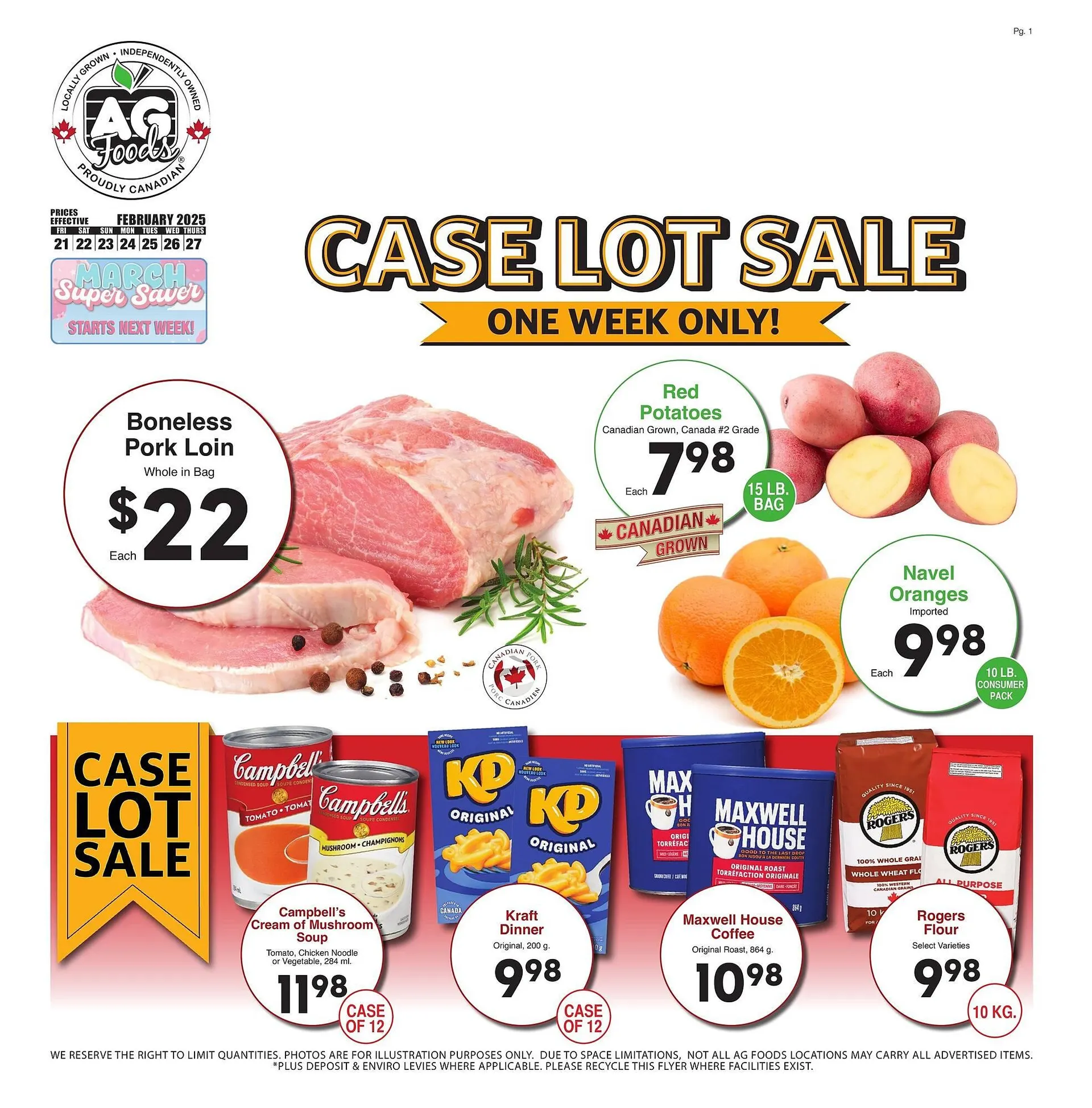 AG Foods flyer from February 21 to February 27 2025 - flyer page 1