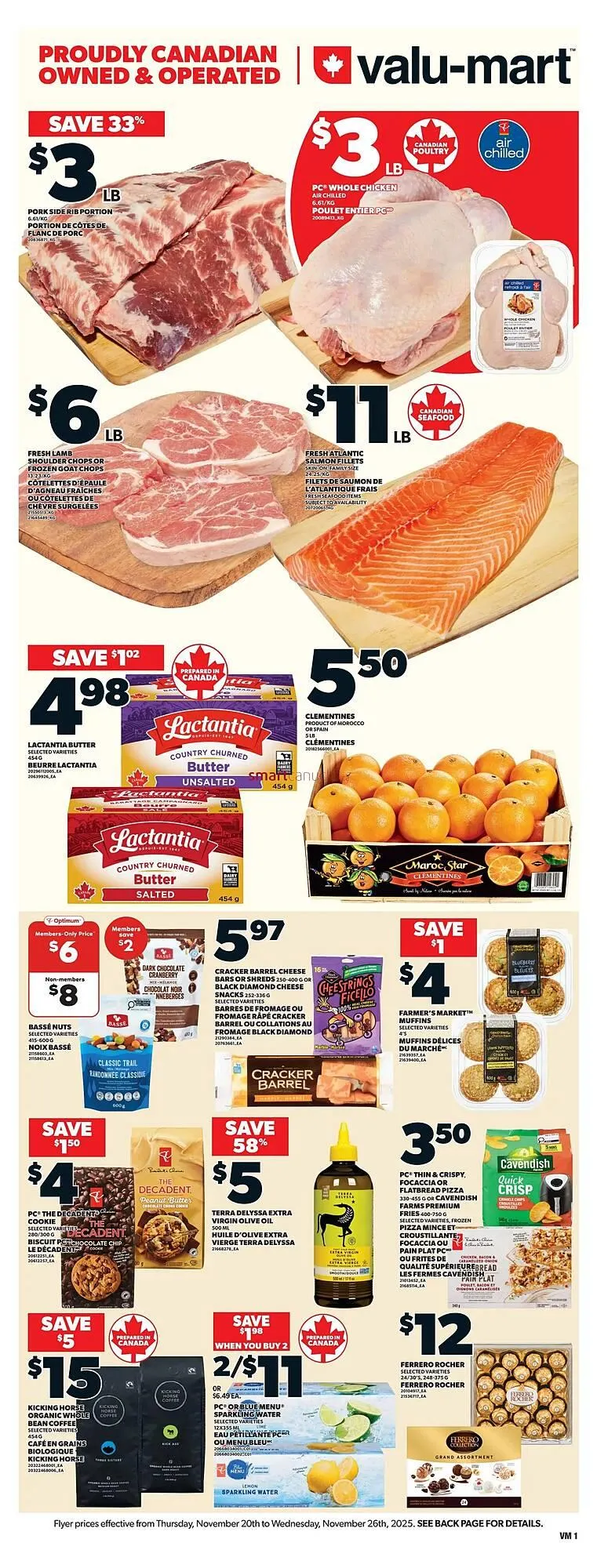 Valu-mart flyer from November 20 to November 26 2025 - flyer page 1