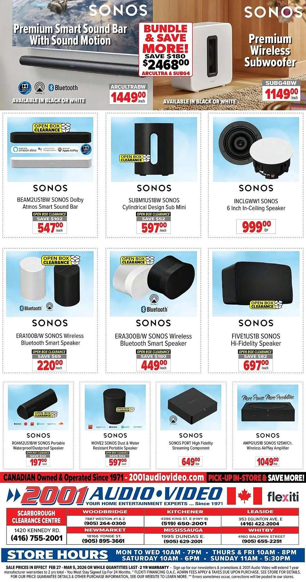 2001 Audio Video flyer from February 27 to March 5 2026 - flyer page 15