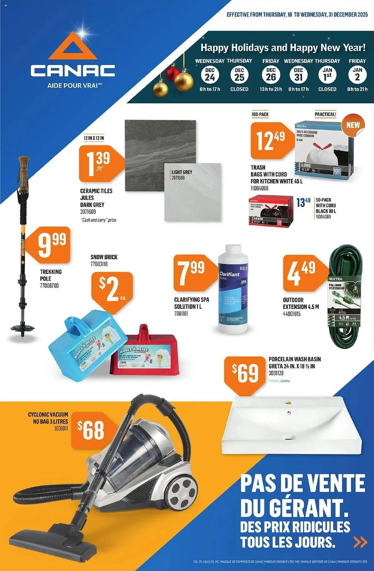Canac flyer from December 18 to January 1 2026 - flyer page 1