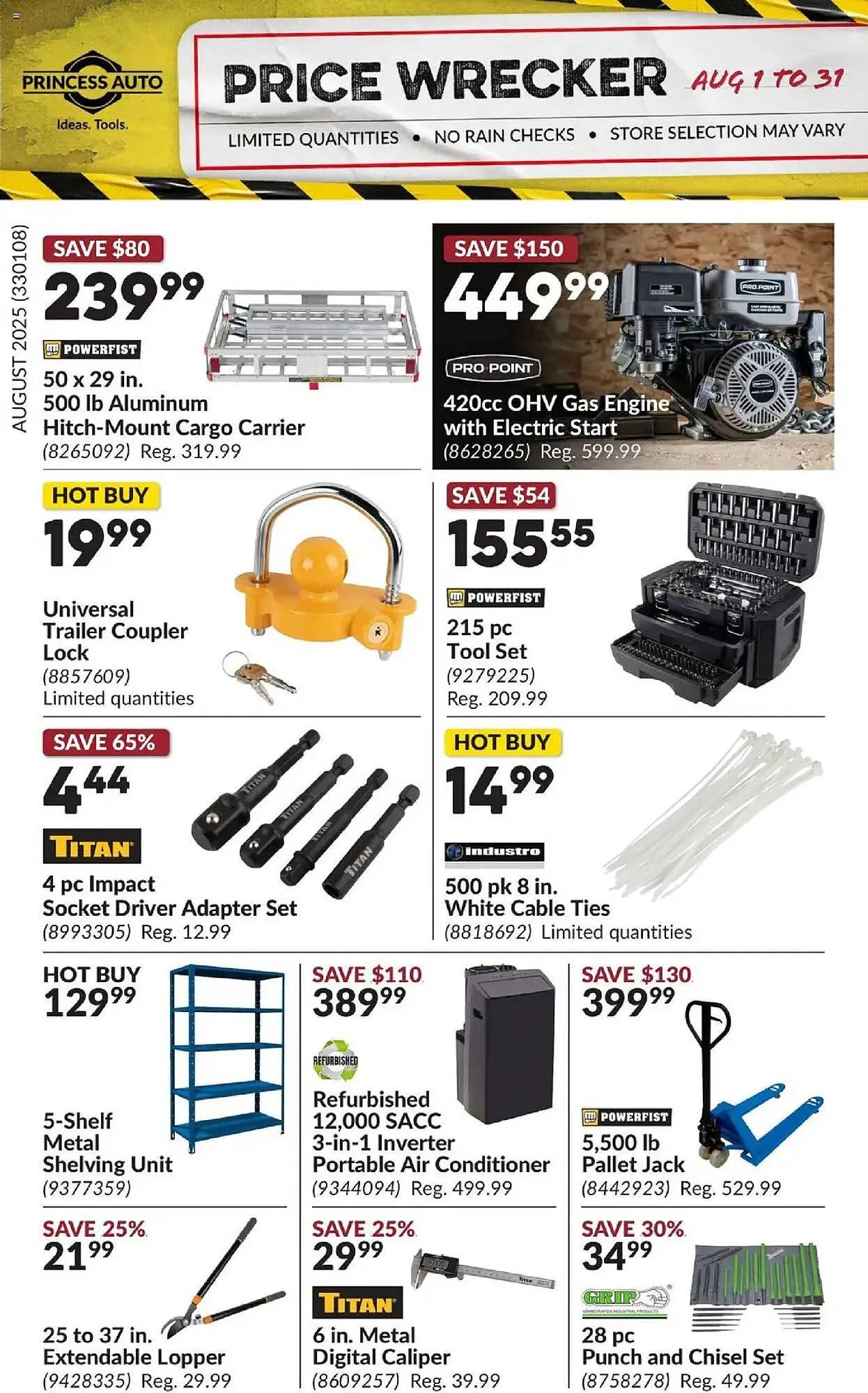 Princess Auto flyer from August 1 to September 1 2025 - flyer page 1