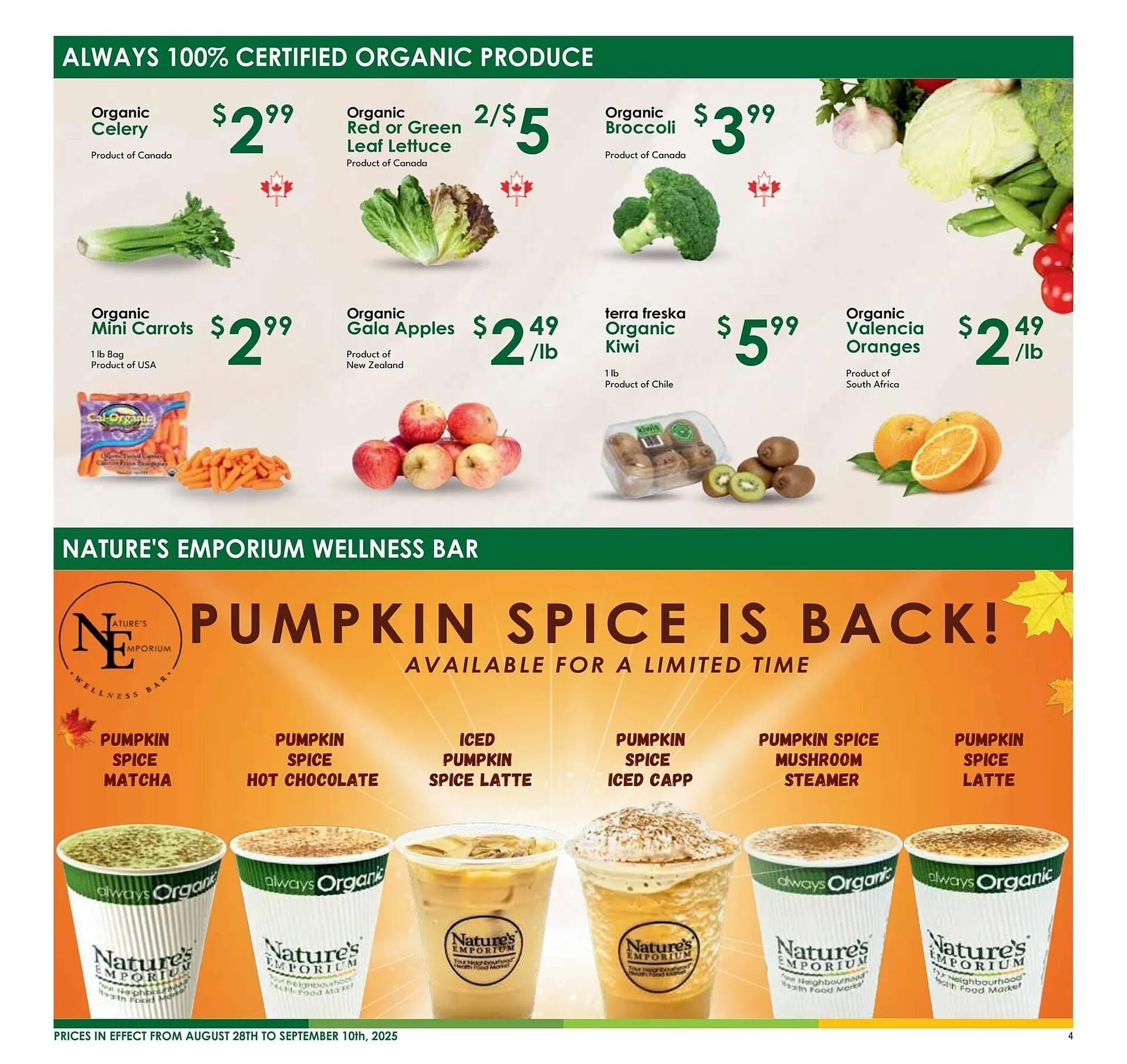 Nature's Emporium flyer from August 29 to October 1 2025 - flyer page 4