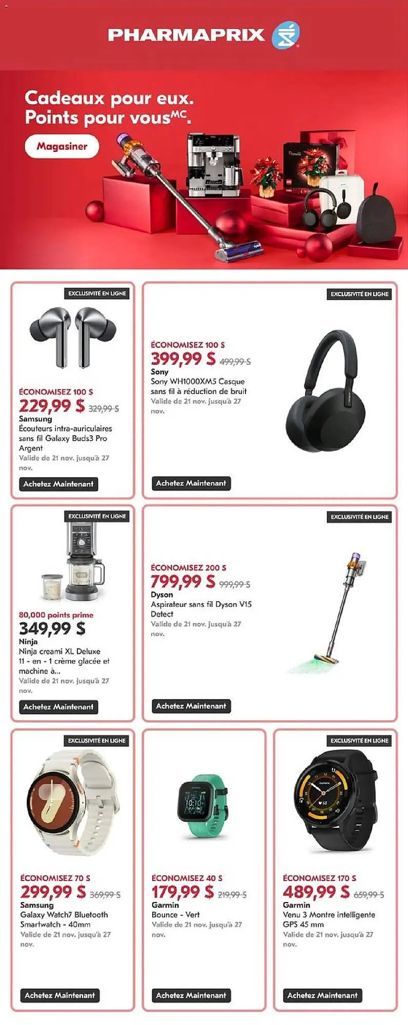 Pharmaprix flyer from November 21 to November 27 2025 - flyer page 1