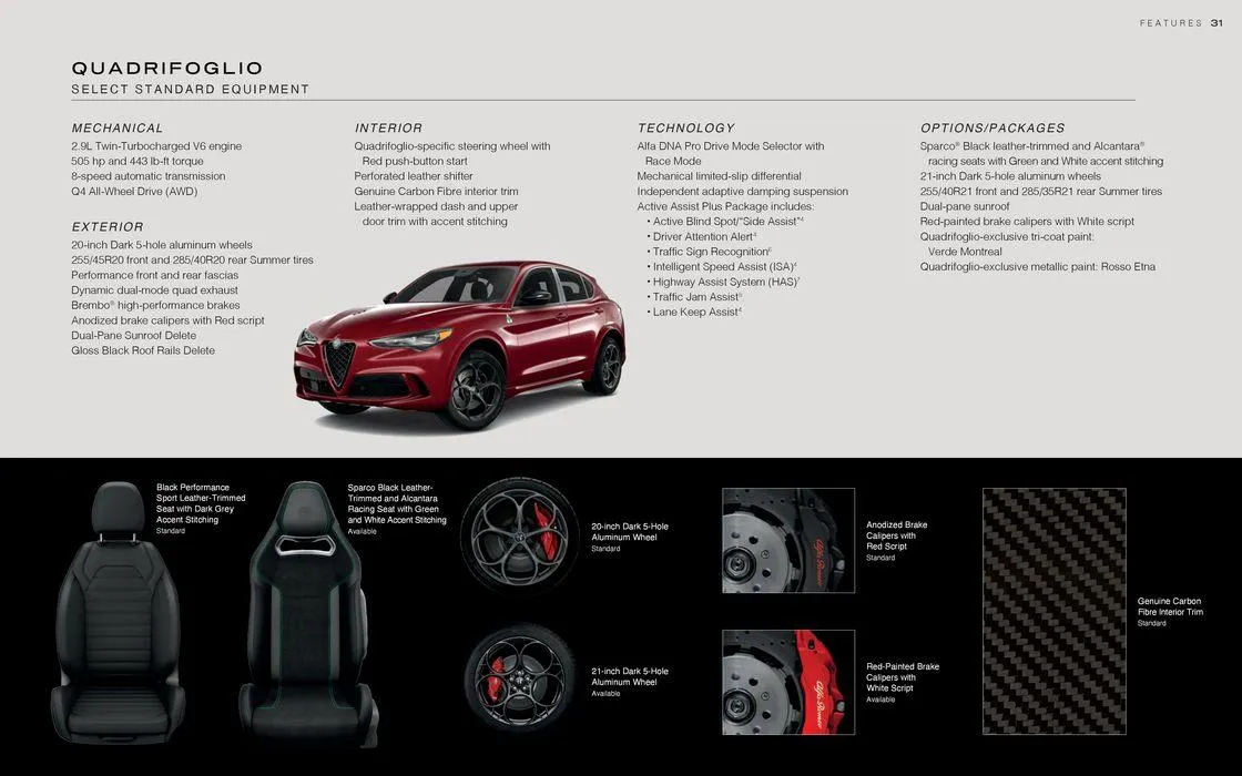 Alfa Romeo 2024 Stelvio from January 9 to January 9 2025 - flyer page 31
