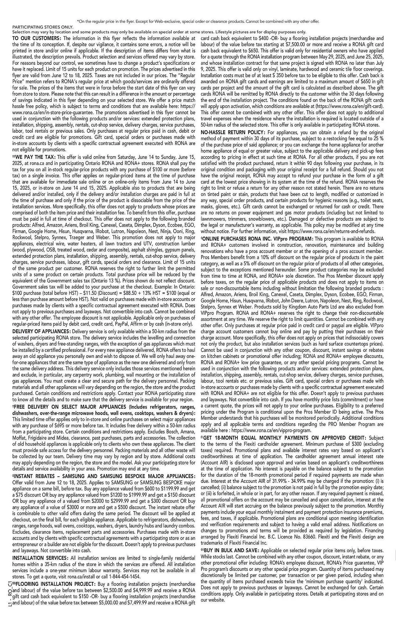 RONA flyer from June 13 to July 4 2025 - flyer page 21