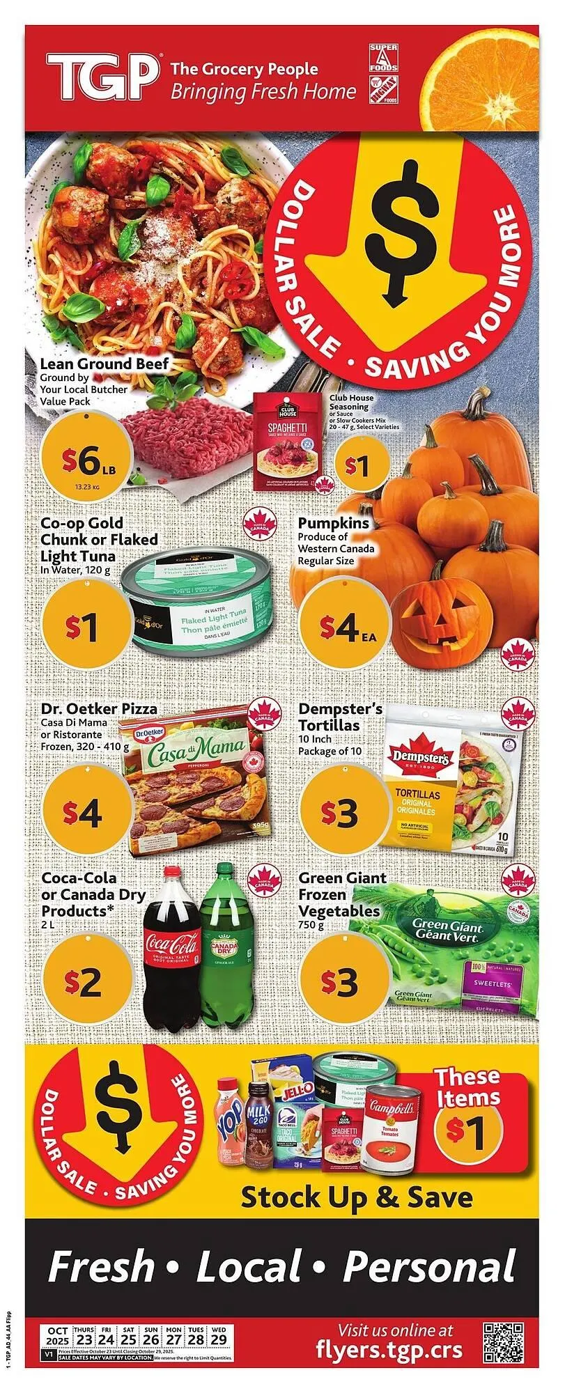 TGP The Grocery People flyer from October 22 to October 28 2025 - flyer page 1