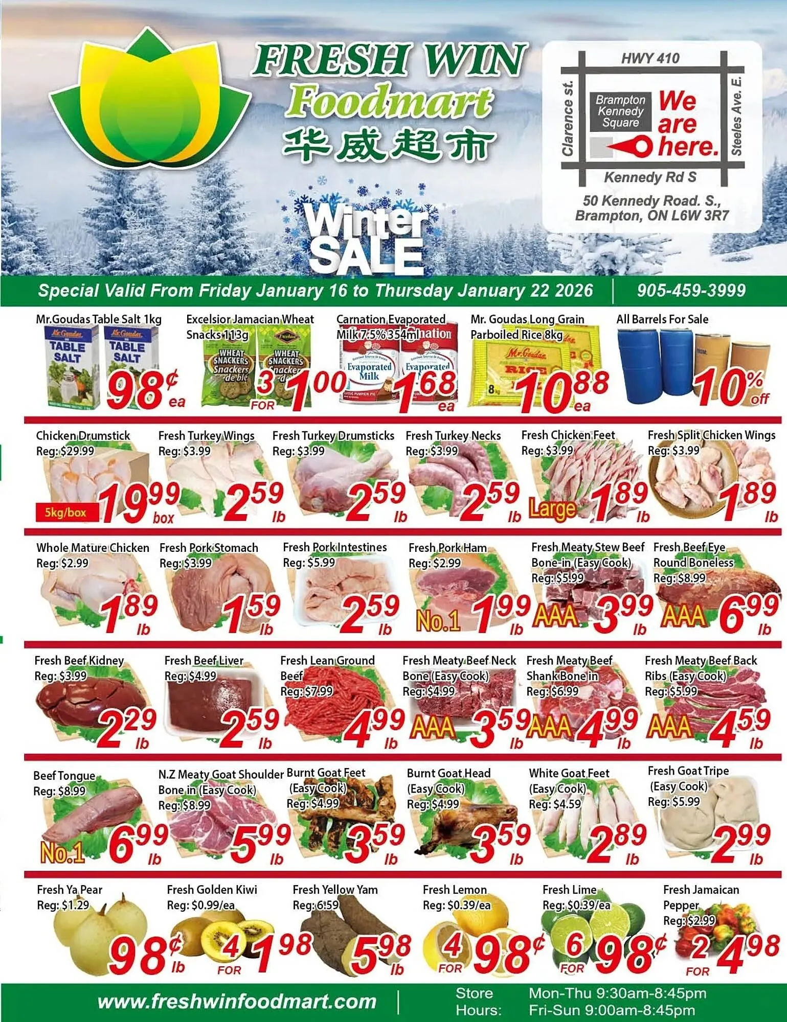 Fresh Win Foodmart flyer from January 16 to January 22 2026 - flyer page 1