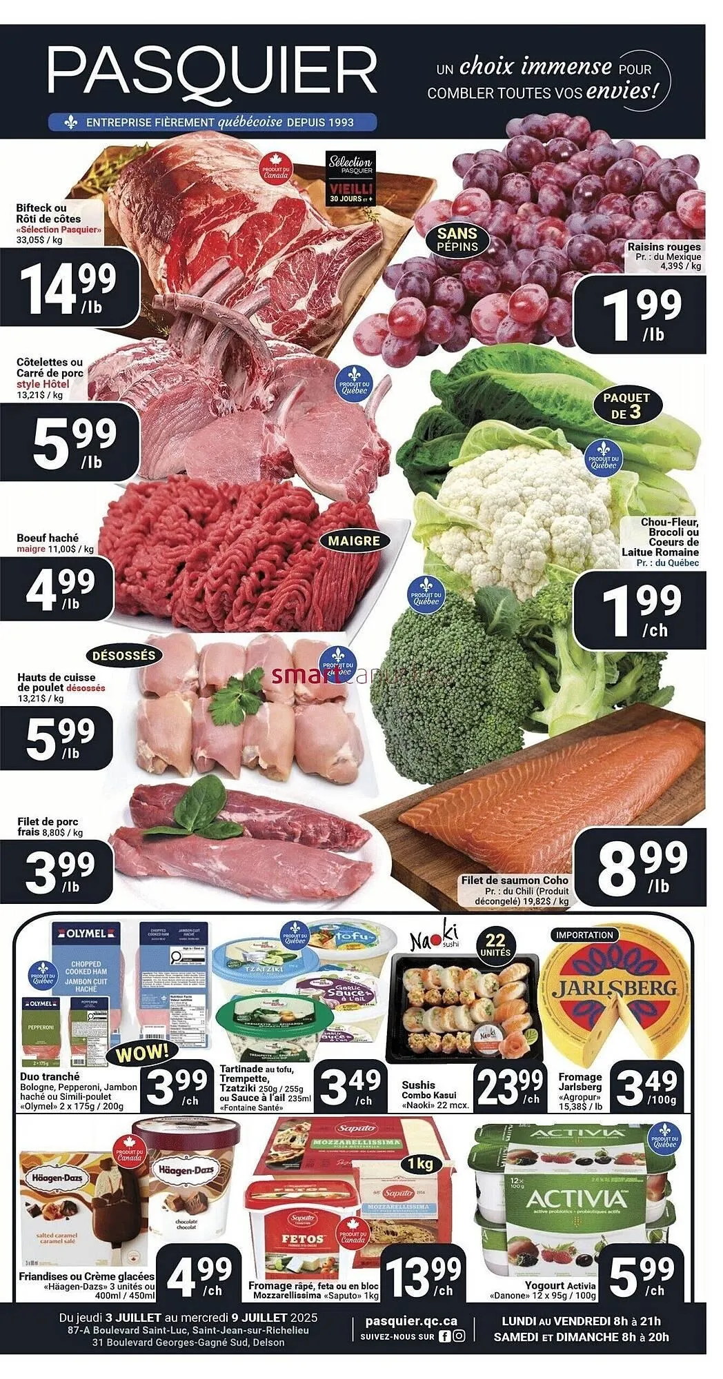 Pasquier flyer from July 3 to July 9 2025 - flyer page 1