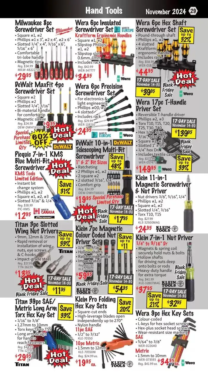 KMS Tools November 2024 Black Friday Sale from November 1 to November 15 2024 - flyer page 29