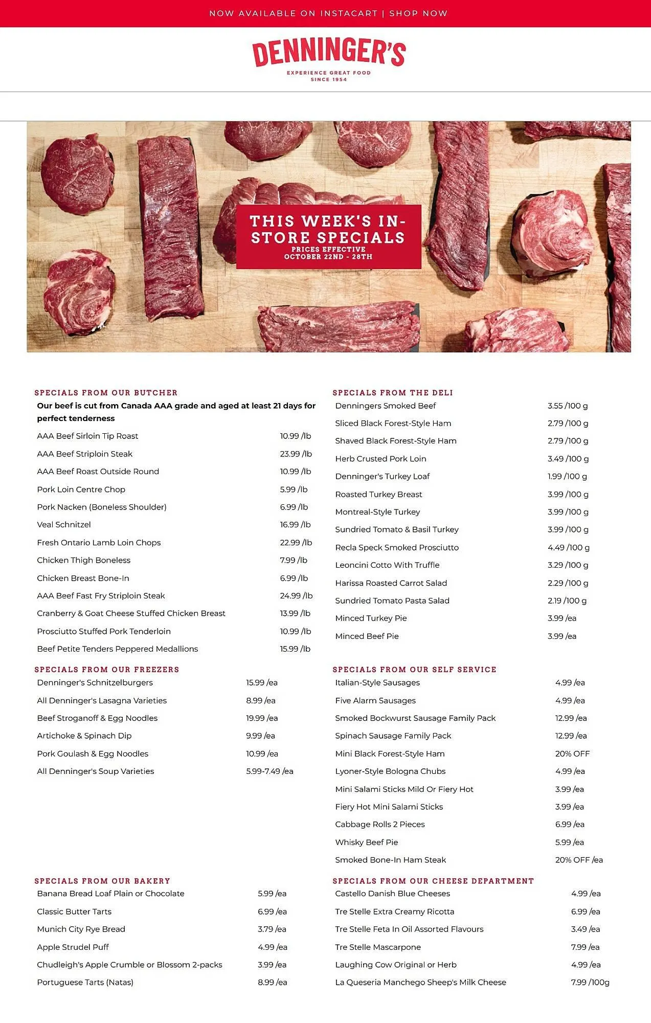 Denninger's flyer from October 22 to October 28 2025 - flyer page 1