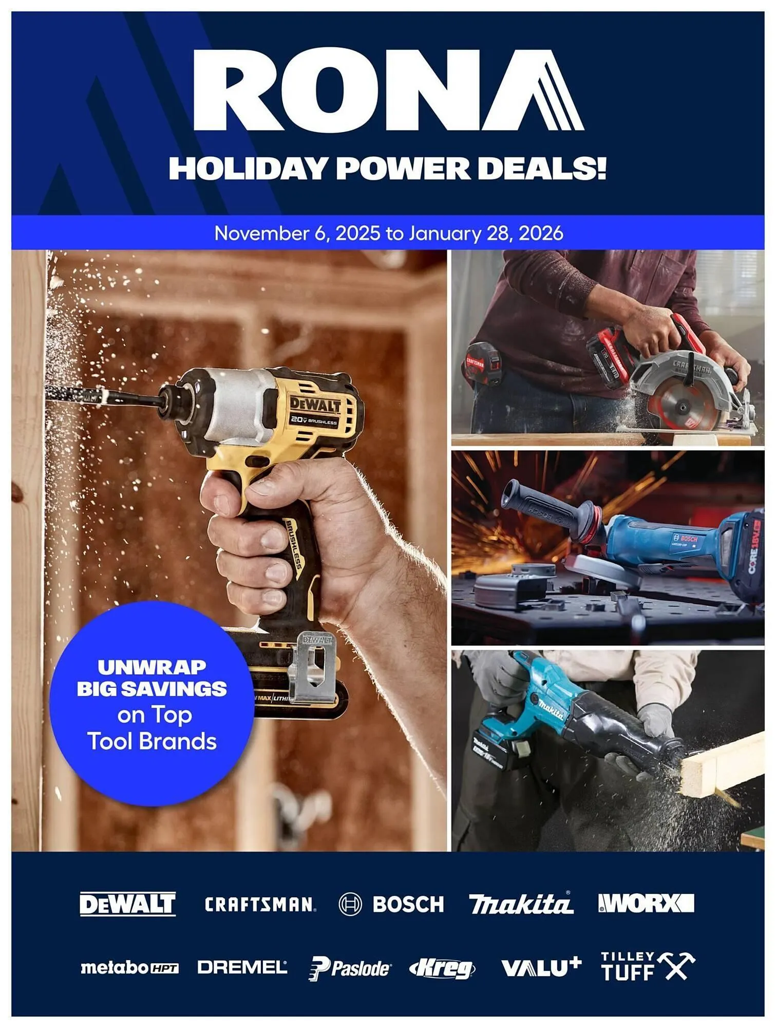 RONA flyer from November 5 to January 28 2026 - flyer page 1