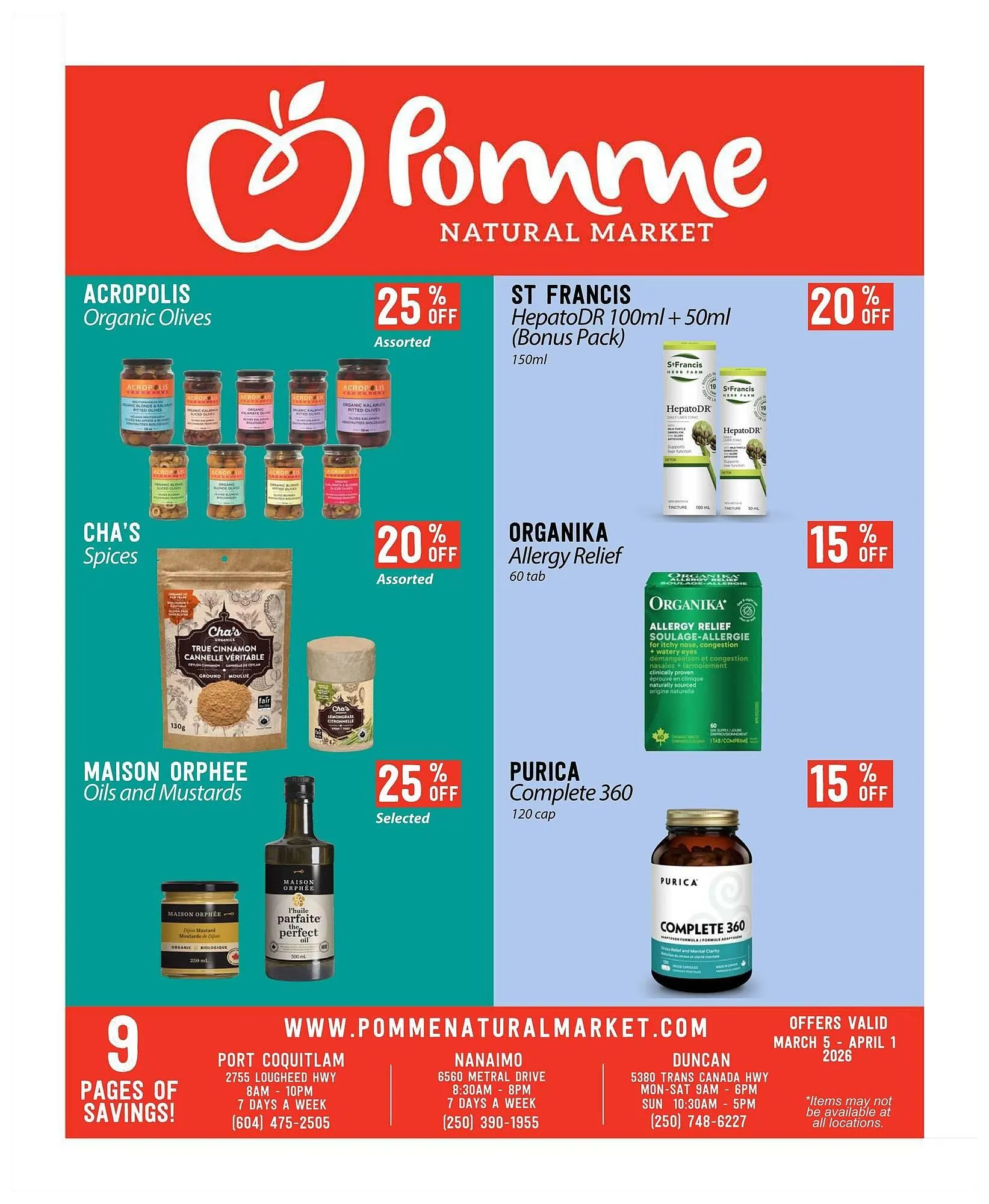 Pomme Natural Market flyer - 1