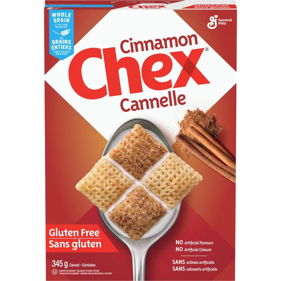 Cinnamon Chex Breakfast Cereal, Gluten Free, Whole Grains