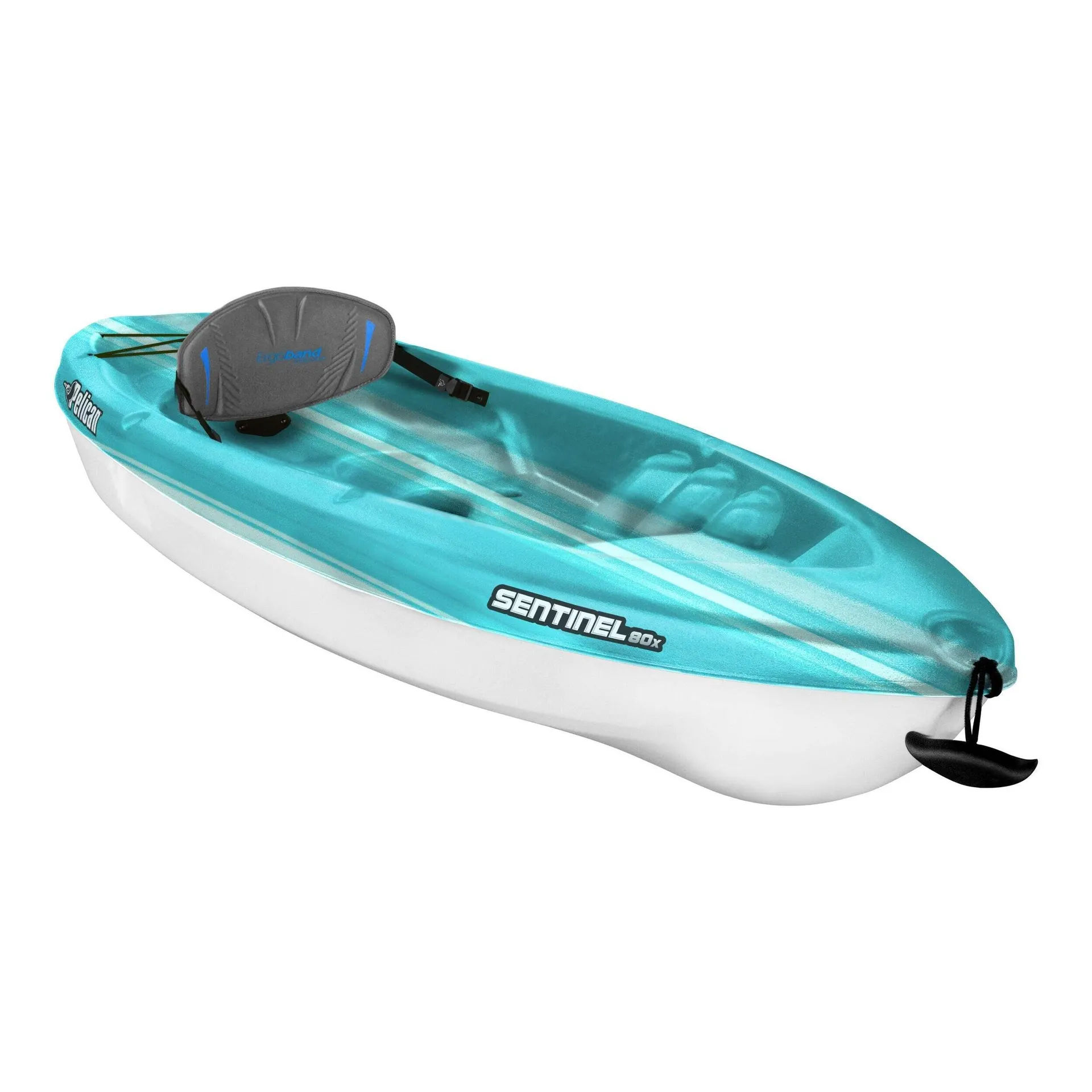 Pelican Sentinel 80X Sit-On Kayak, 1-Person, Turquoise/White