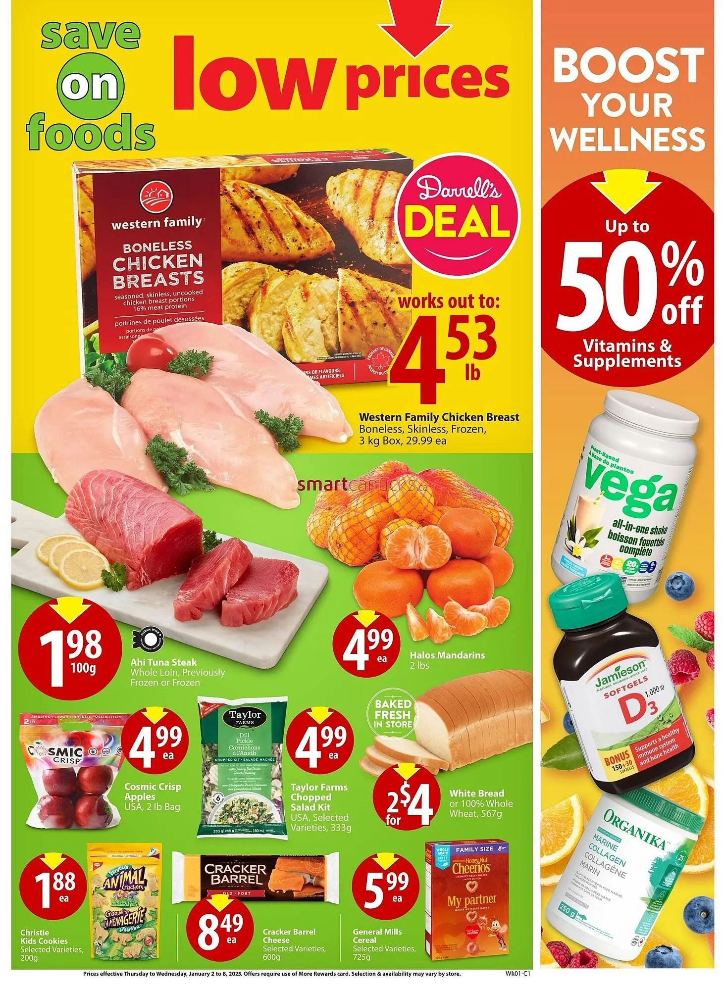 Save on Foods flyer from January 2 to January 15 2025 - flyer page 1