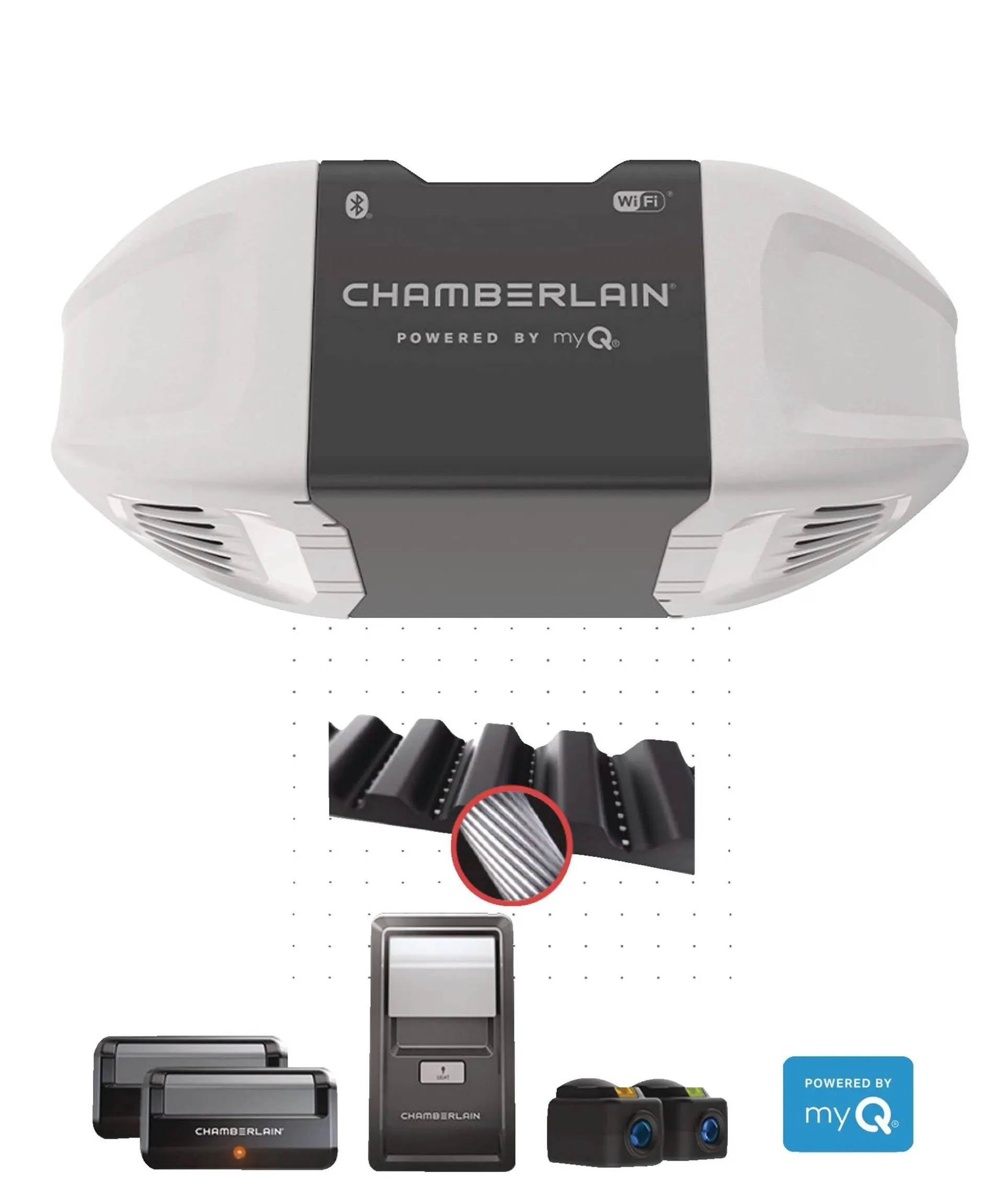 Chamberlain® B2405C 1/2-HP Ultra Quiet Belt Drive Garage Door Opener with Wi-Fi