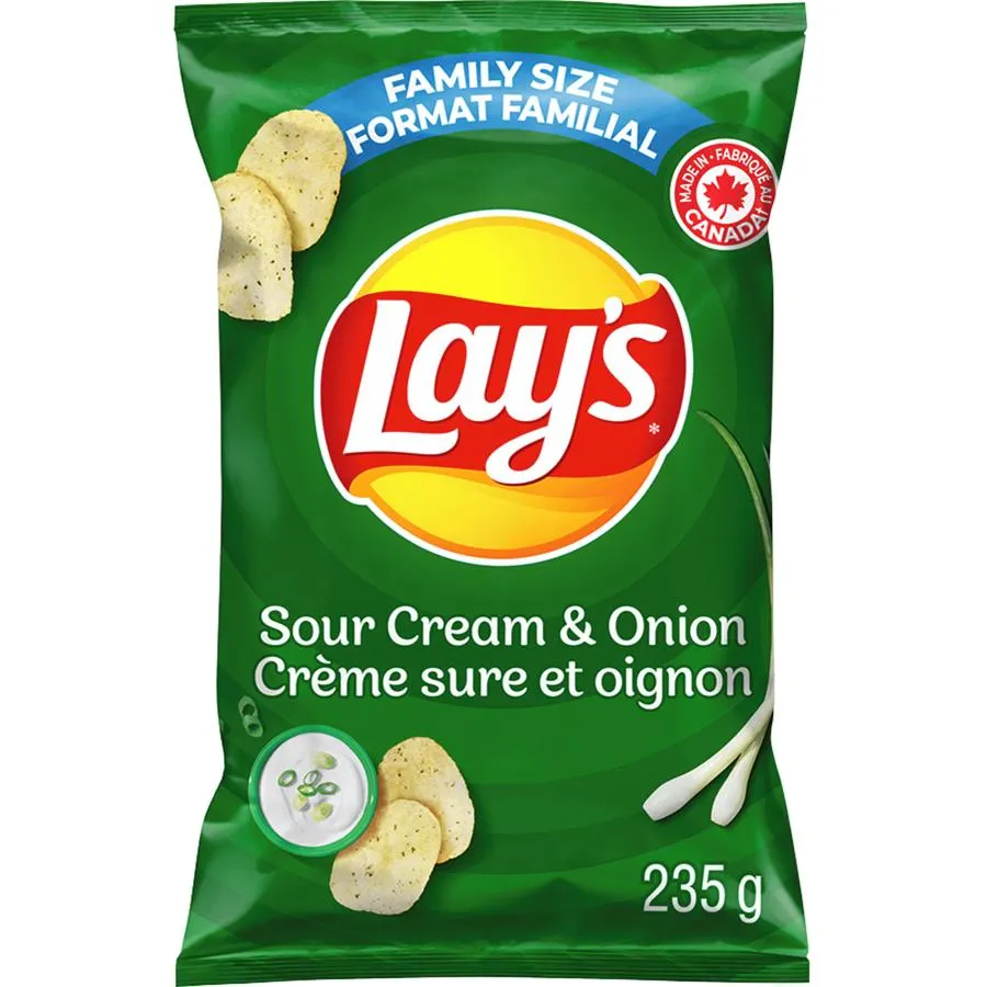 Sour Cream & Onion flavoured potato chips