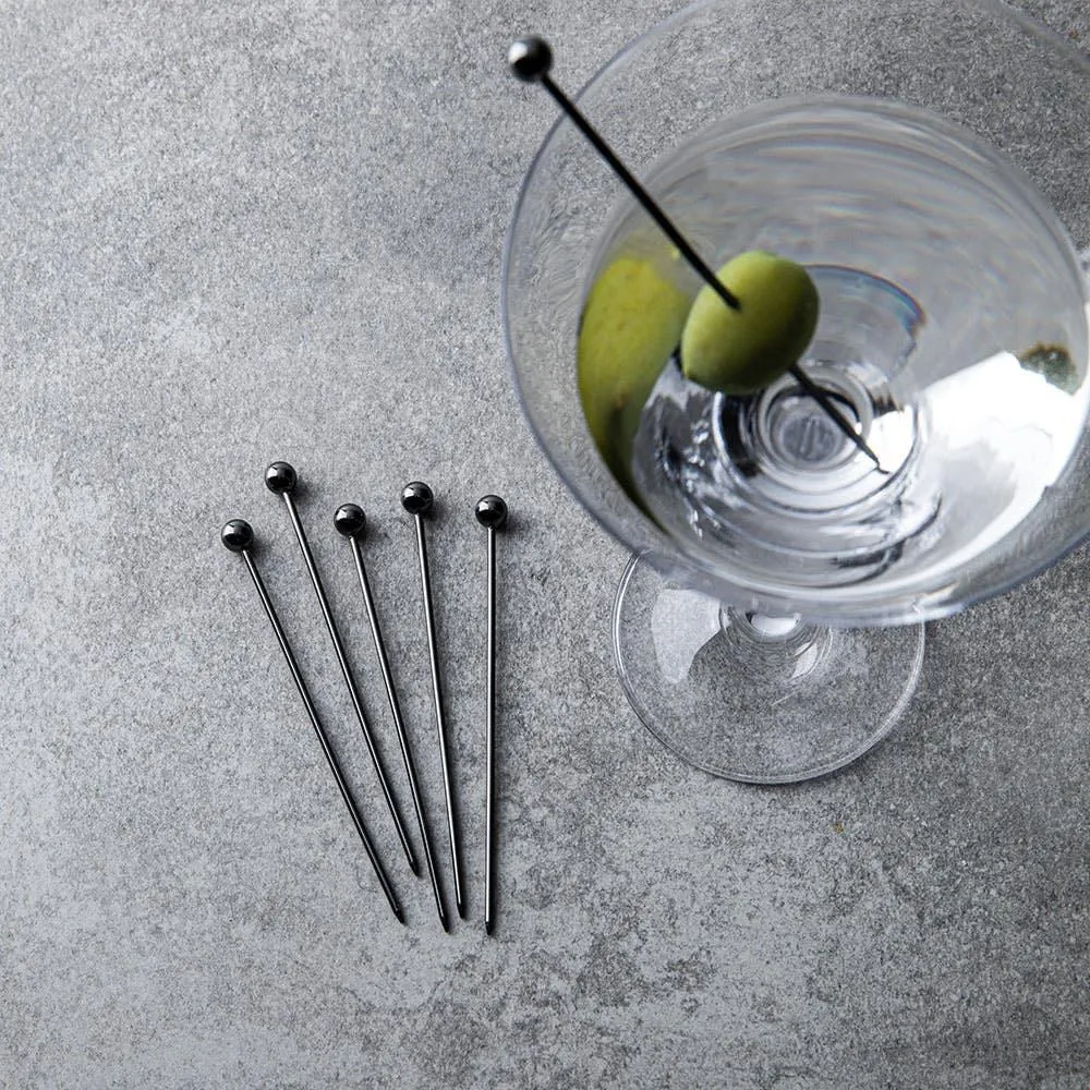 KSP Bar Essentials Cocktail Pick - Set of 6 (Black)