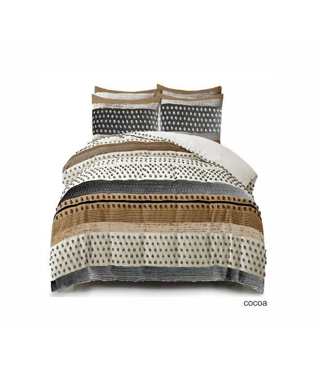 WILLOW 3pc POMPOM JACQUARD COMFORTER SET AST