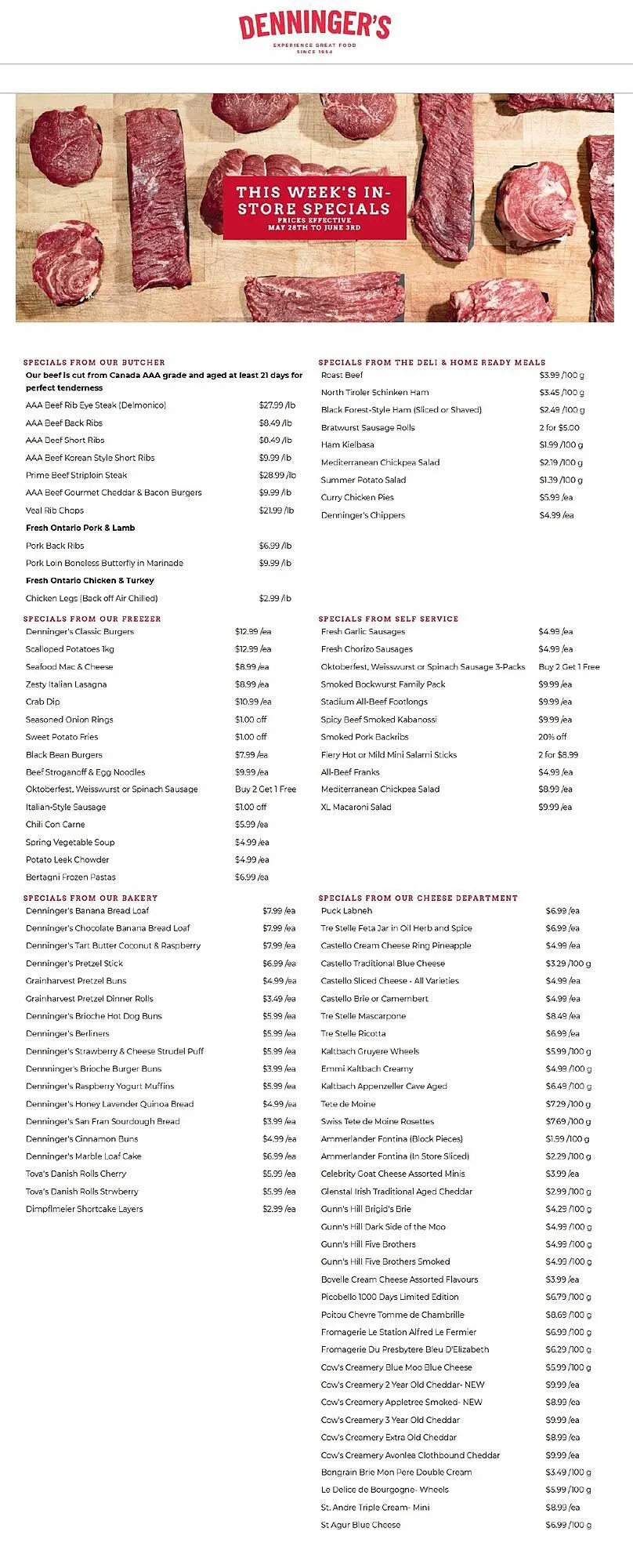 Denningers flyer - 1