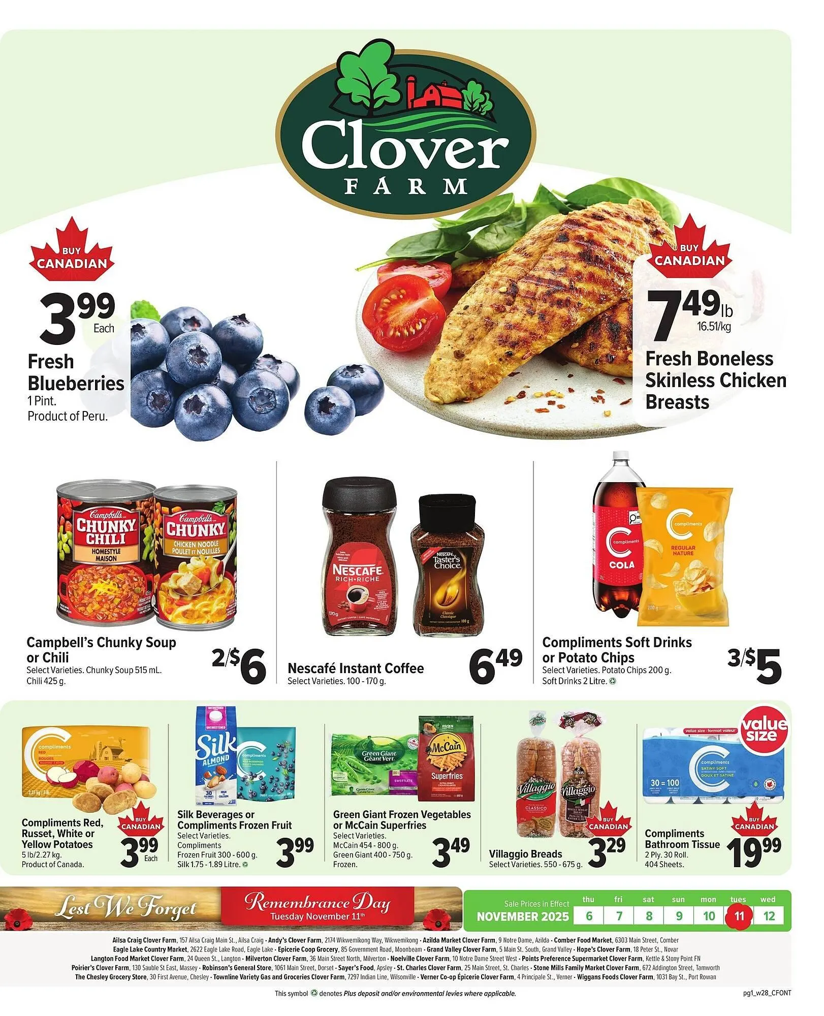 Clover Farm flyer from November 6 to November 19 2025 - flyer page 1