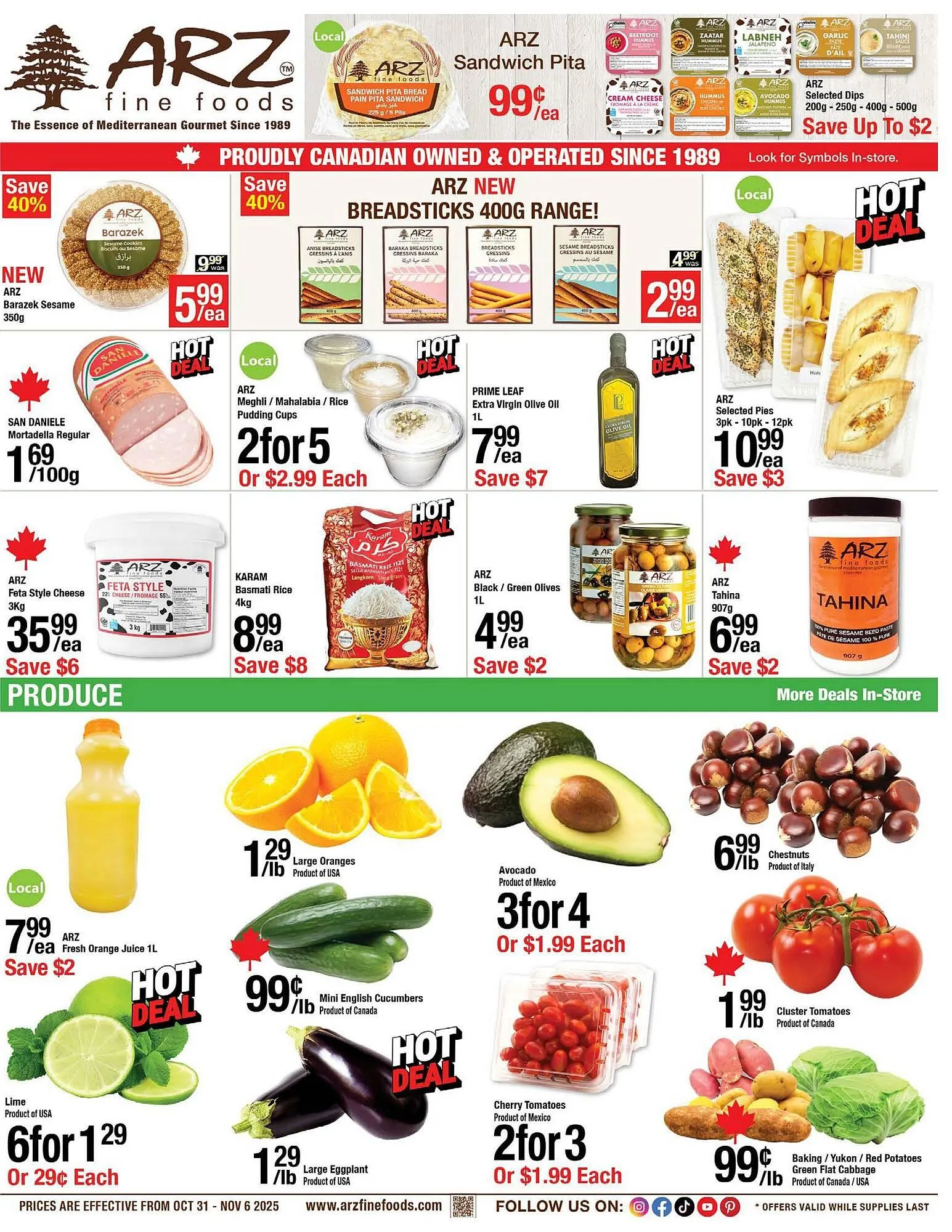 Arz Fine Foods flyer from October 31 to November 6 2025 - flyer page 1