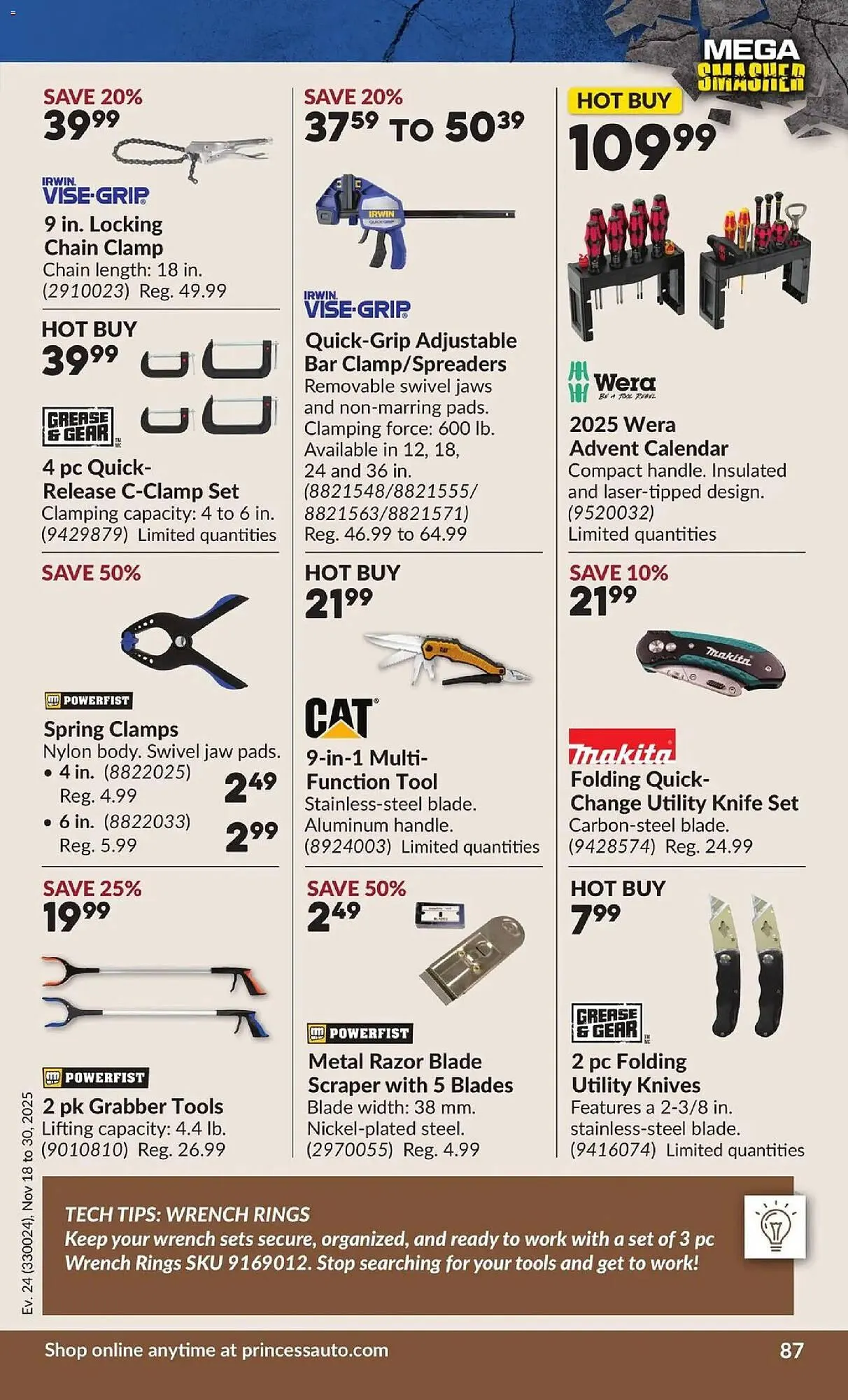 Princess Auto flyer from November 18 to December 1 2025 - flyer page 100