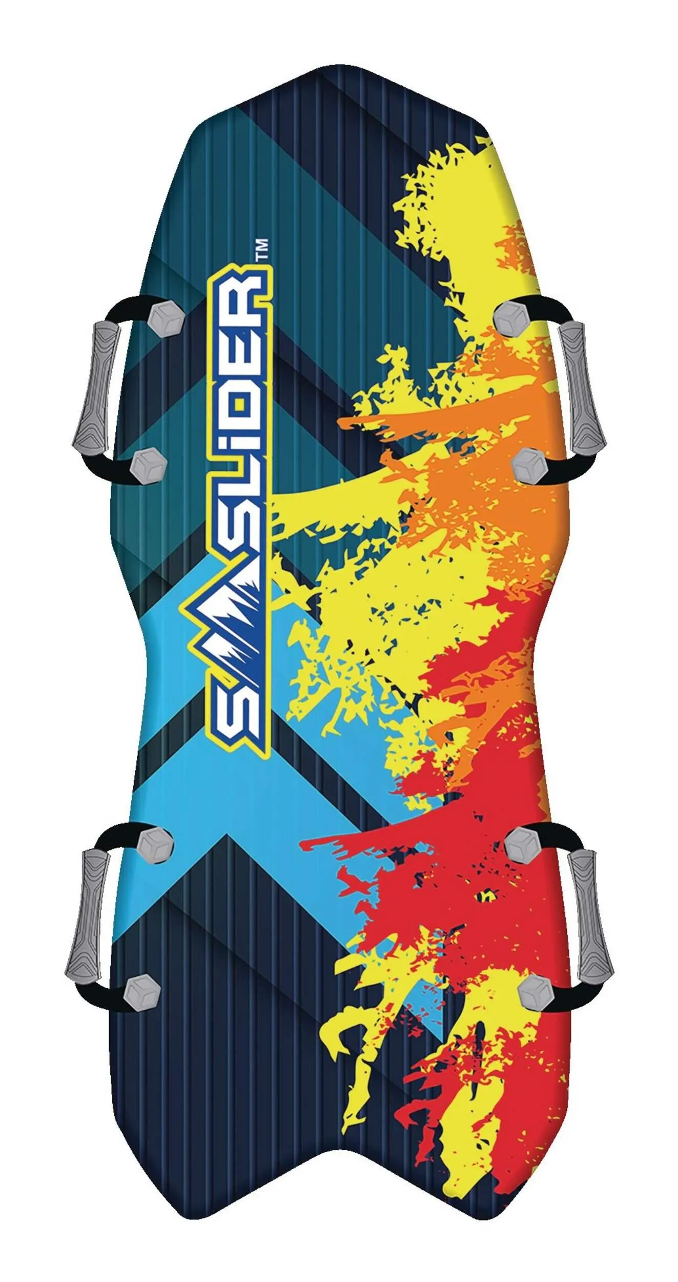 Snow Slider Splatter Kids' 2-Person Lightweight Foam Winter Snow Sled/Toboggan w/ Handles