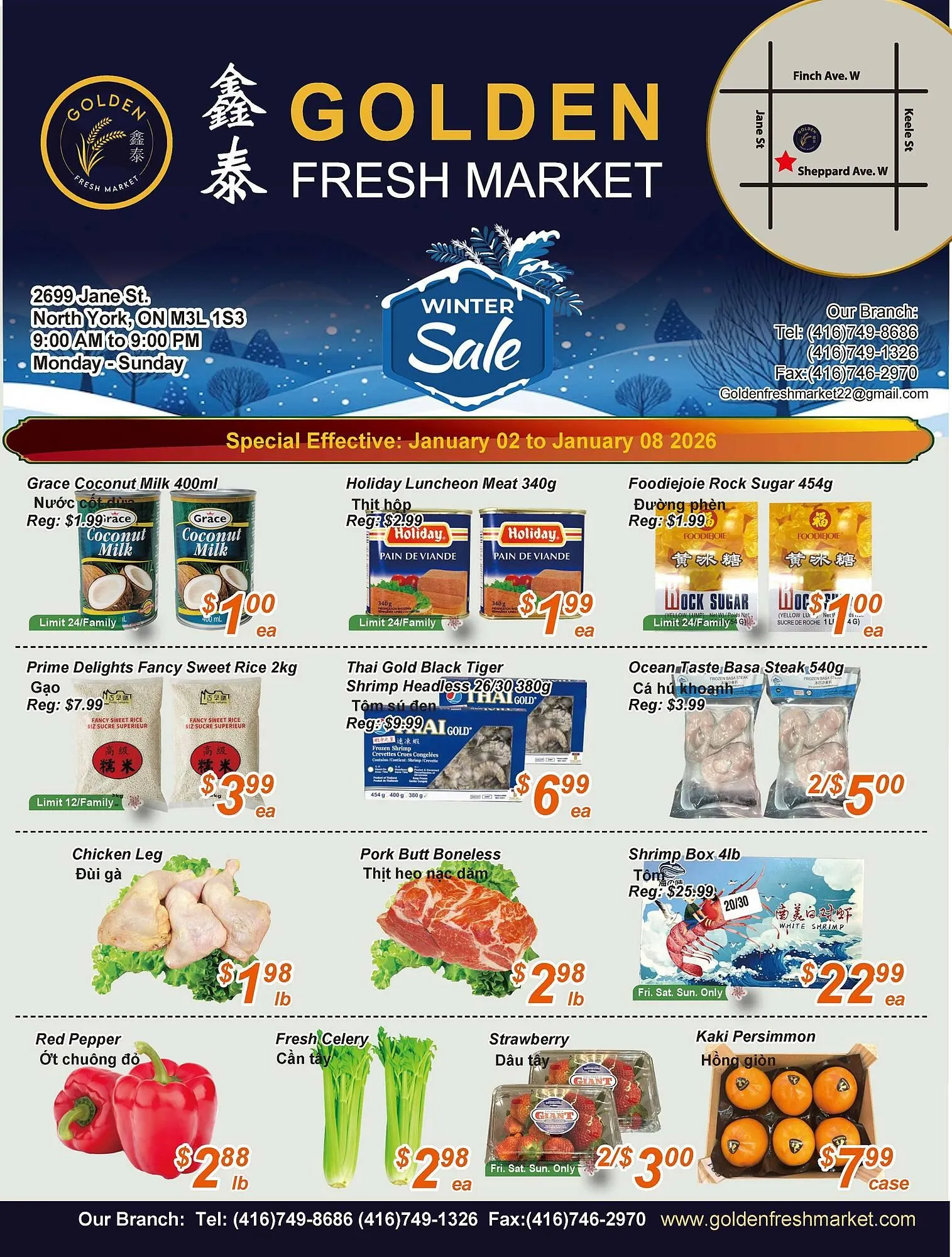 Golden Fresh Market flyer from January 2 to January 8 2026 - flyer page 1