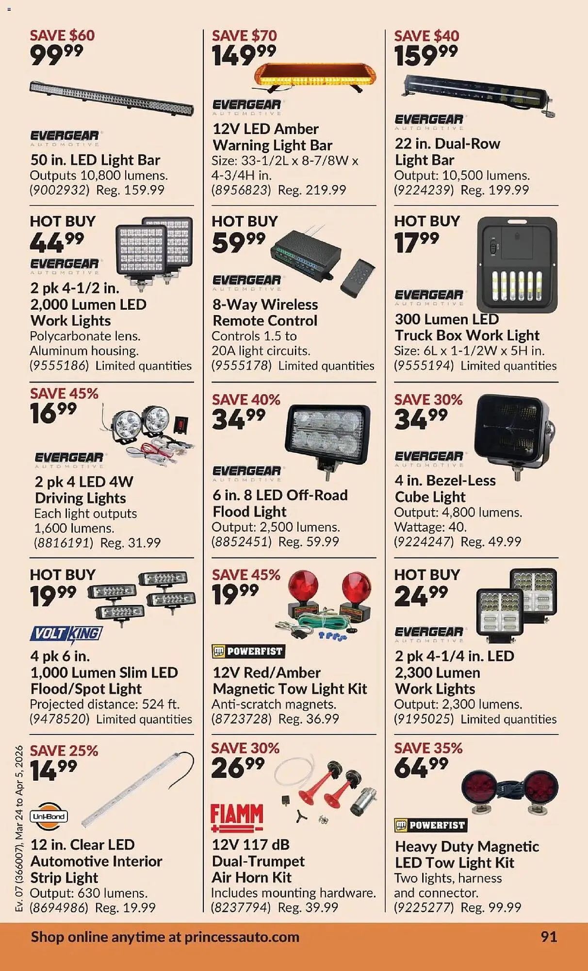 Princess Auto flyer from March 24 to April 6 2026 - flyer page 99