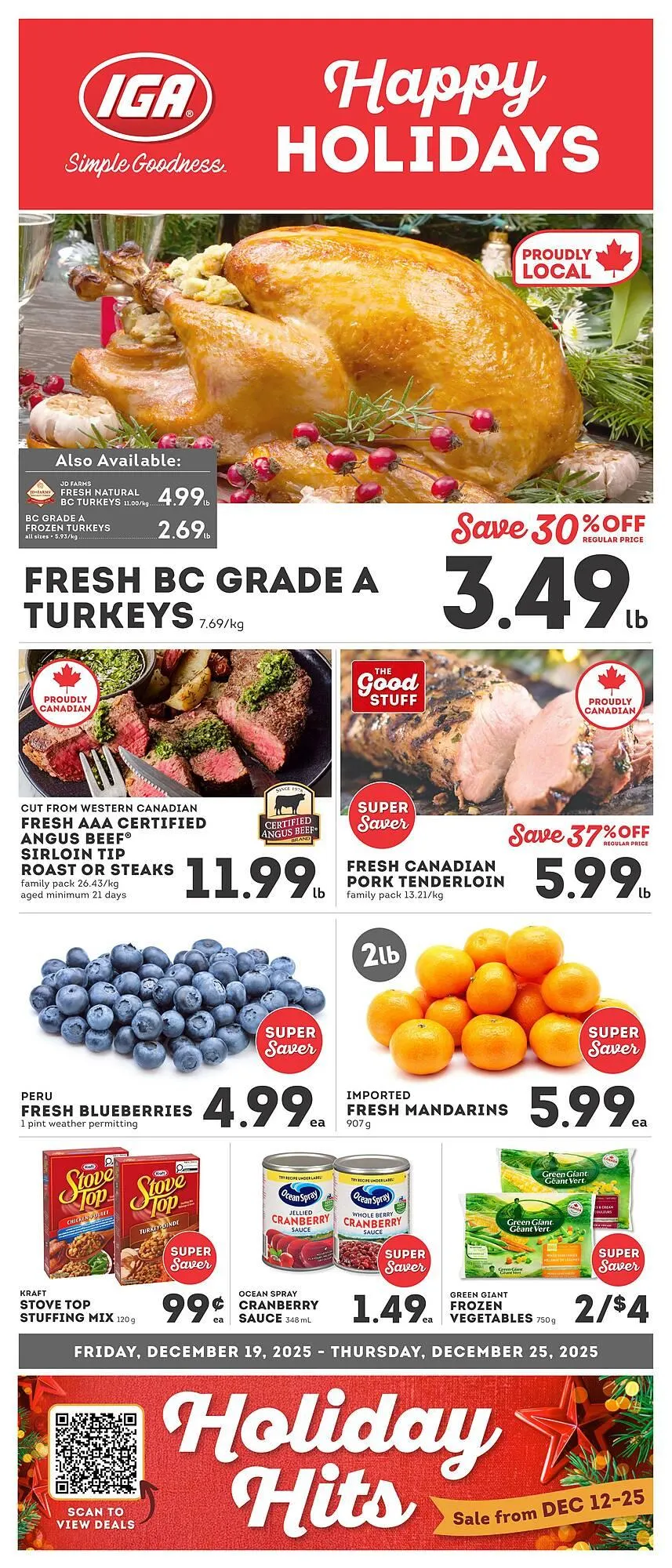IGA flyer from December 19 to December 25 2025 - flyer page 1
