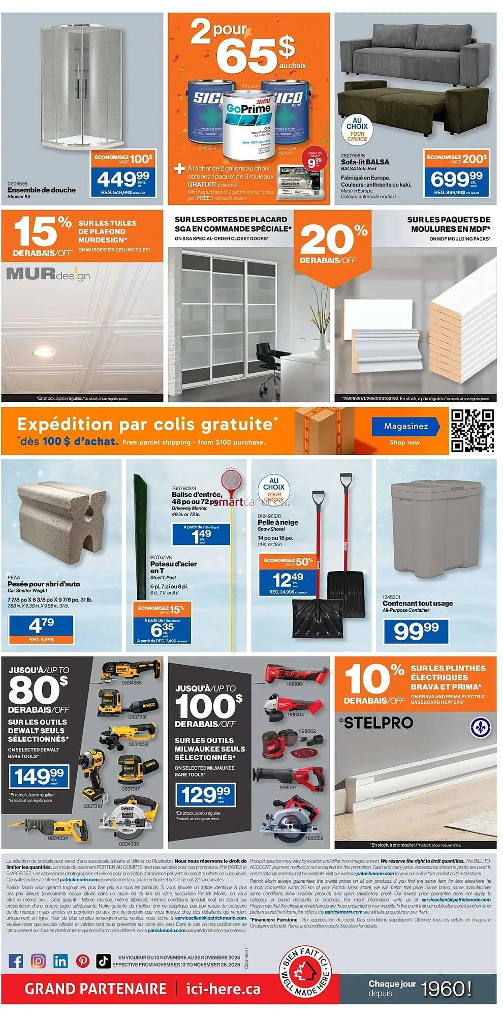 Patrick Morin flyer from November 13 to December 10 2025 - flyer page 2