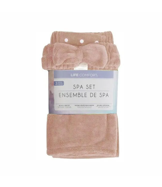3Pc ADULT SPA GIFT SET PINK