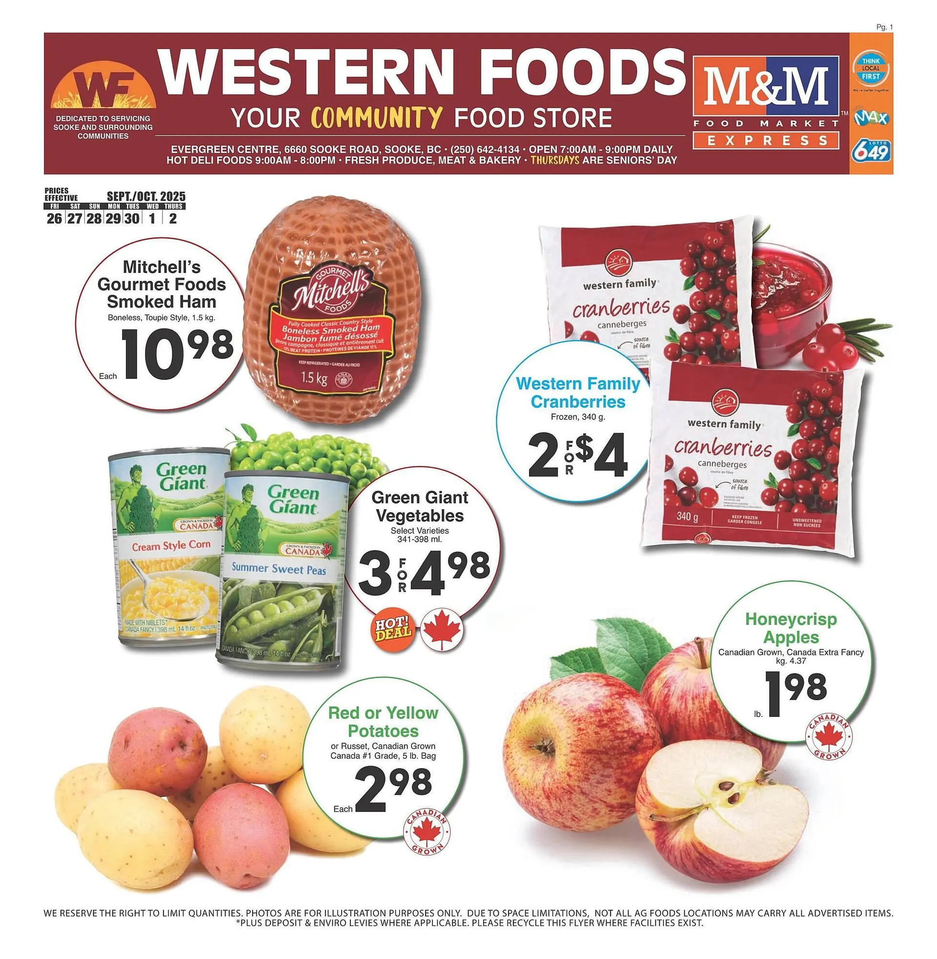Western Foods flyer from September 26 to October 2 2025 - flyer page 1