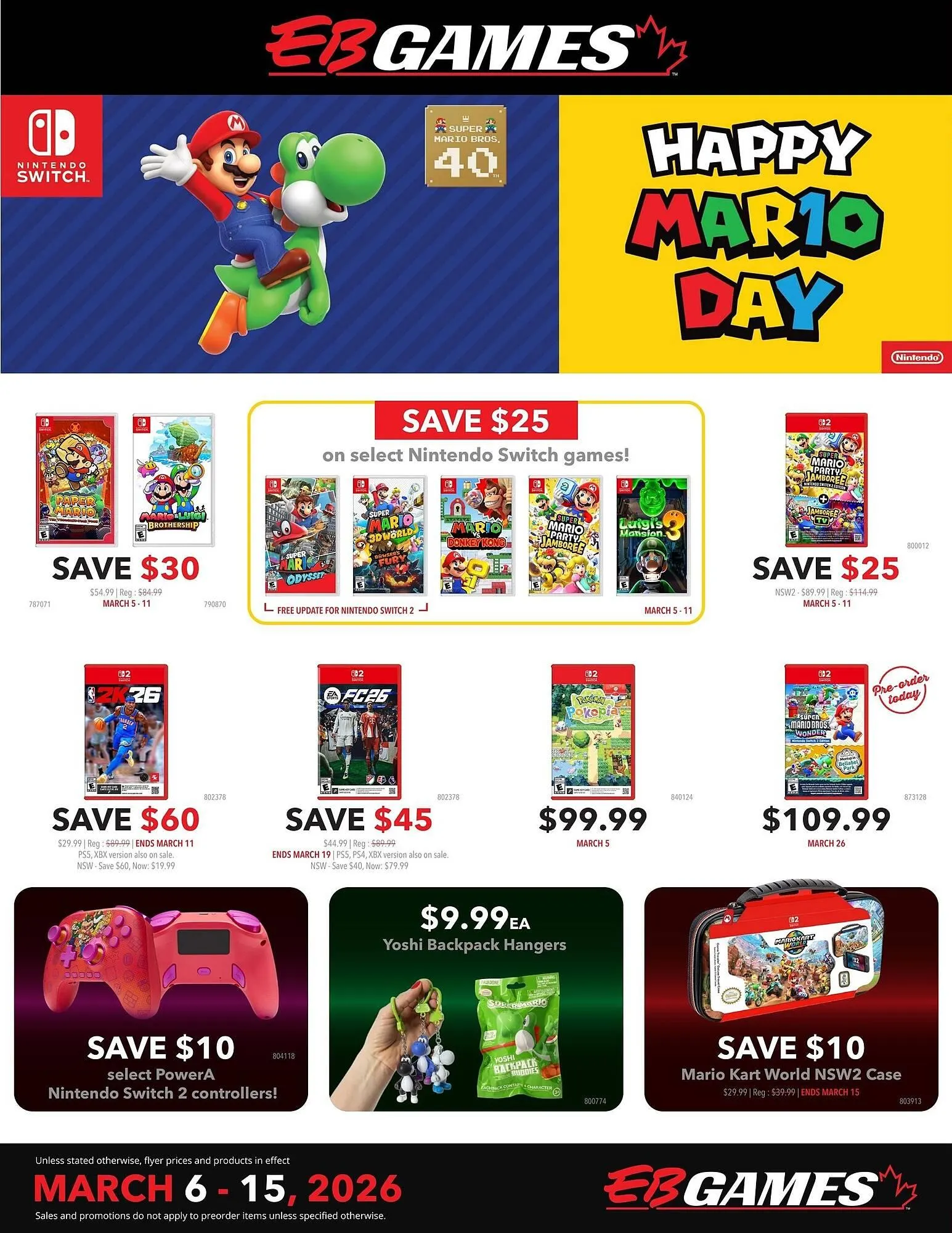 EB Games flyer from March 6 to March 15 2026 - flyer page 1