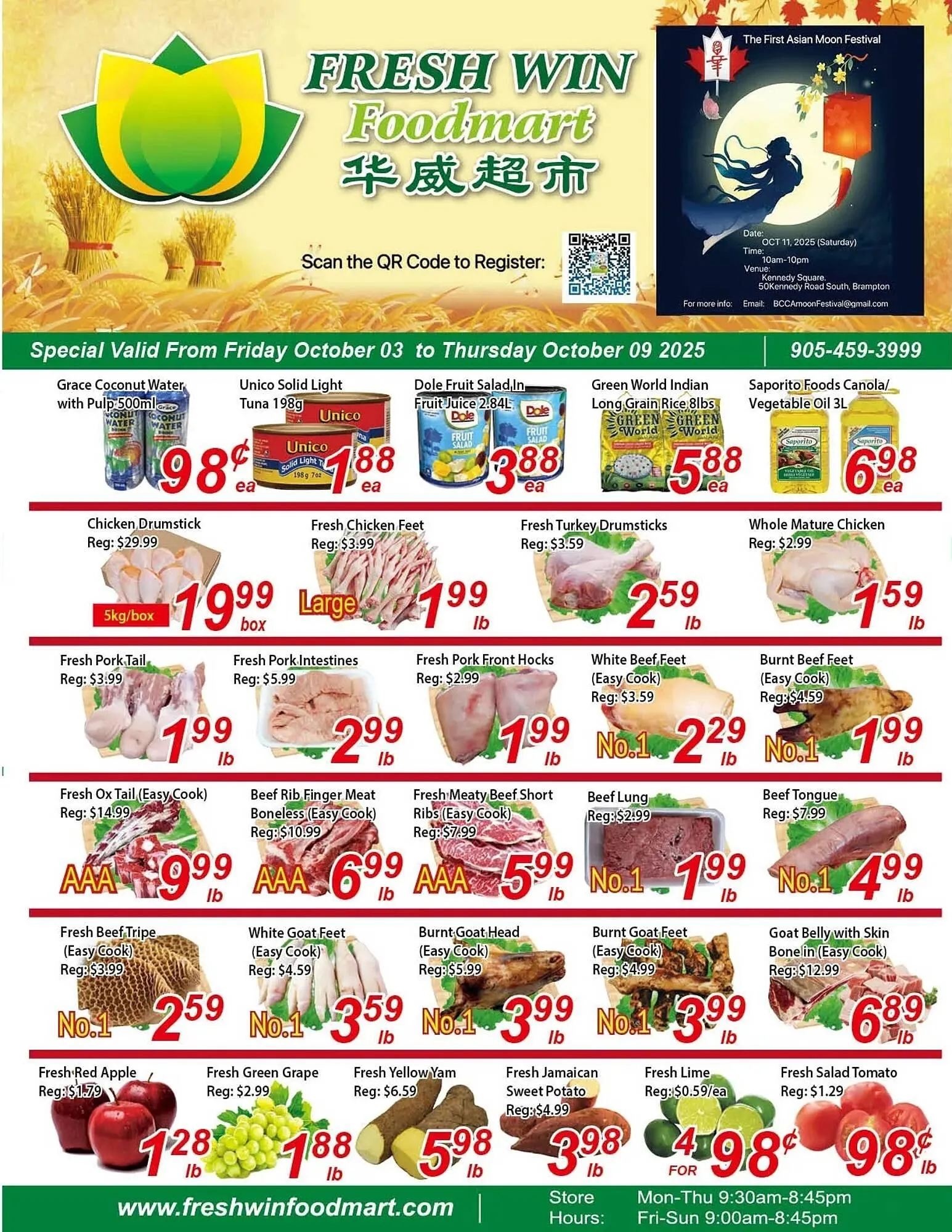 Fresh Win Foodmart flyer from October 3 to October 9 2025 - flyer page 1