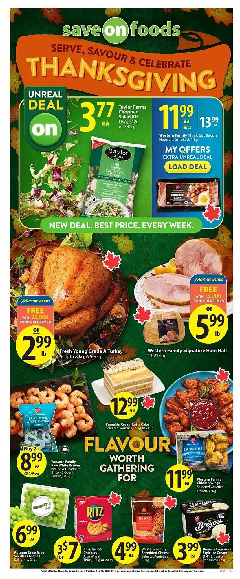 Save on Foods flyer from October 9 to October 22 2025 - flyer page 1