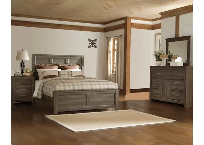 Juararo 6 Piece Queen Panel Bedroom - Dark Brown